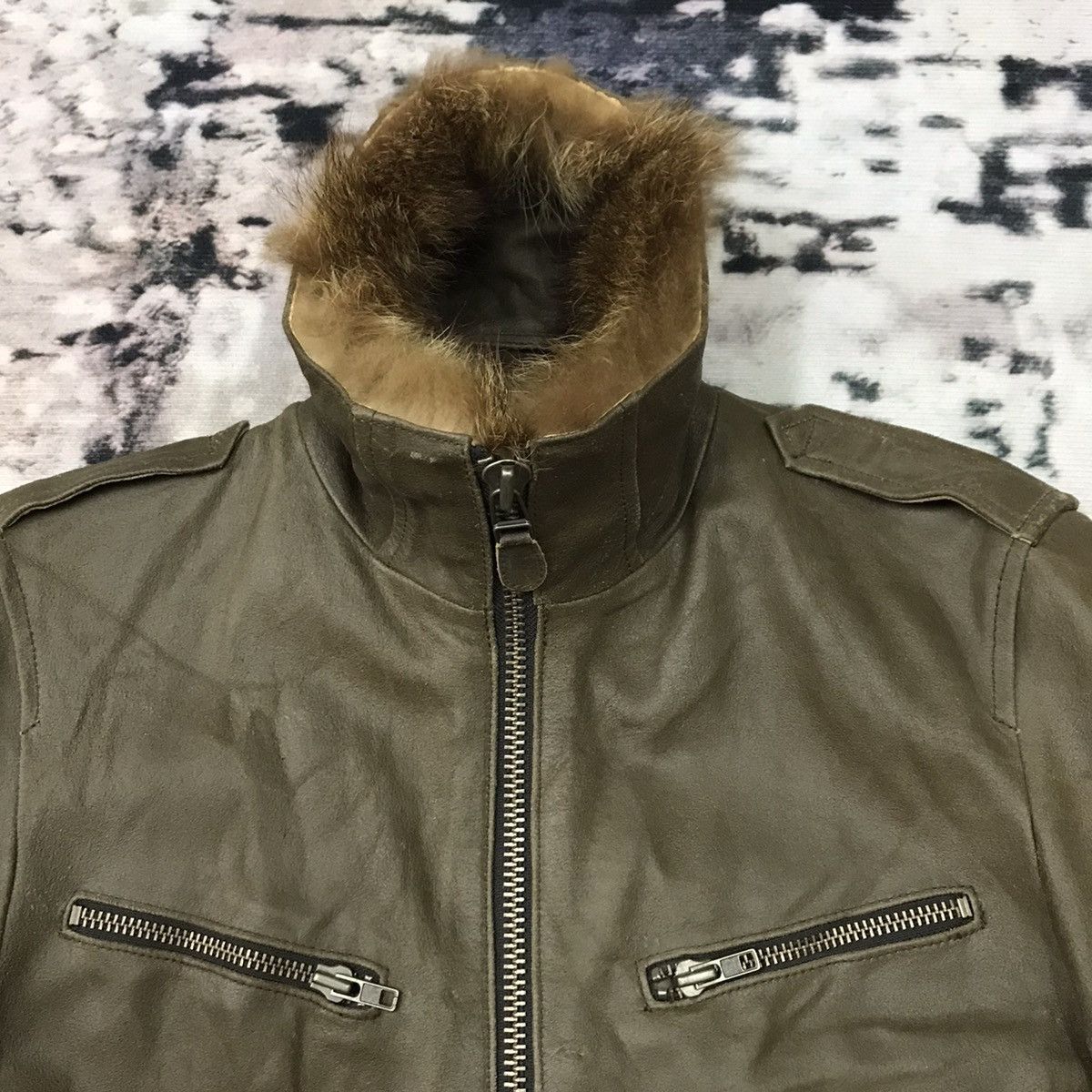 ABAHOUSE × If Six Was Nine × Japanese Brand Vintage Abahouse Colded Neck Leather Jacket Parka Size US S / EU 44-46 / 1 - 4 Thumbnail