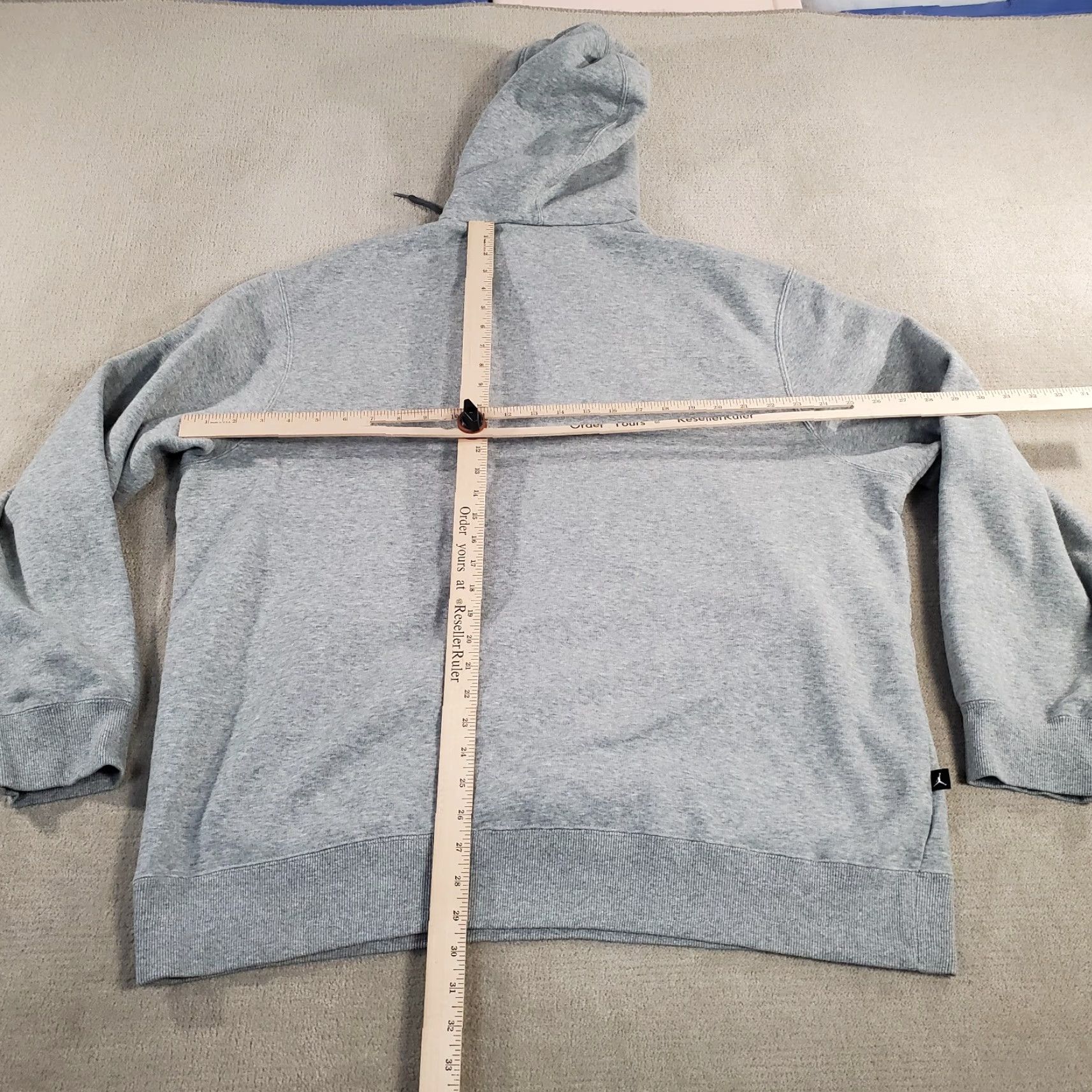 Jordan Brand Nike Air Jordan Hoodie Mens XL Gray Flight Pullover Spellout 427348 063 Size US XL / EU 56 / 4 - 6 Thumbnail