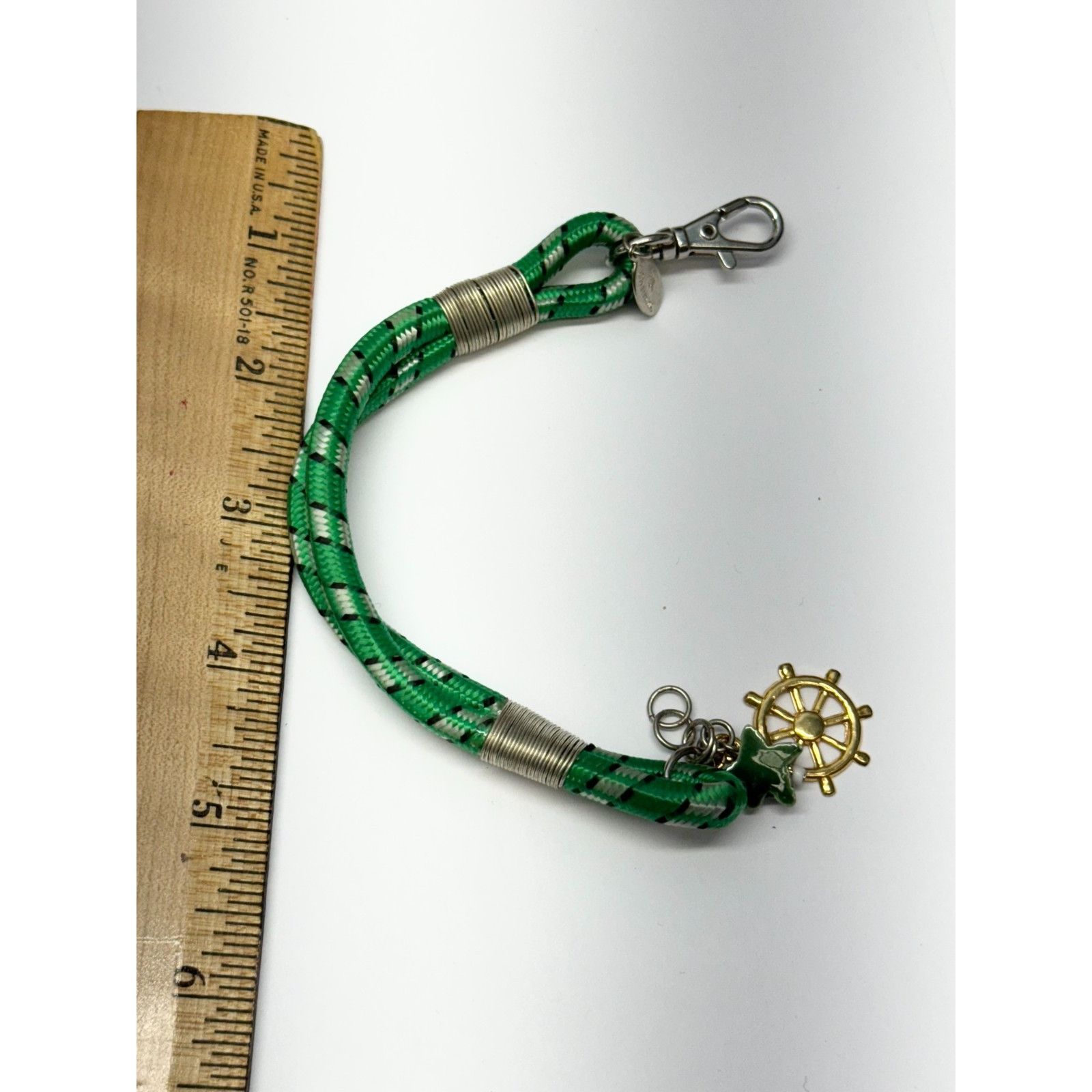 Vintage Vintage nautical bungee cord charm bracelet green Size ONE SIZE - 5 Thumbnail