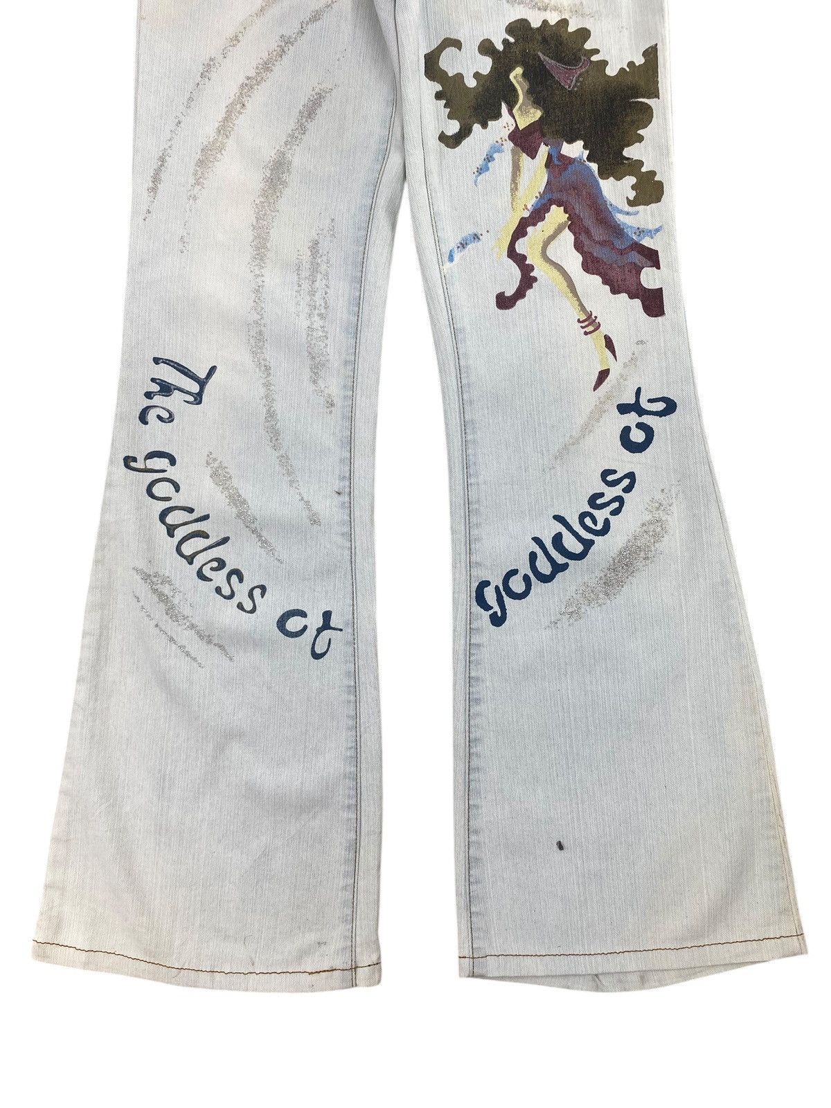 Japanese Brand Japanese Brand Hand Painted Style Flare Jeans Size US 26 / EU 42 - 9 Thumbnail