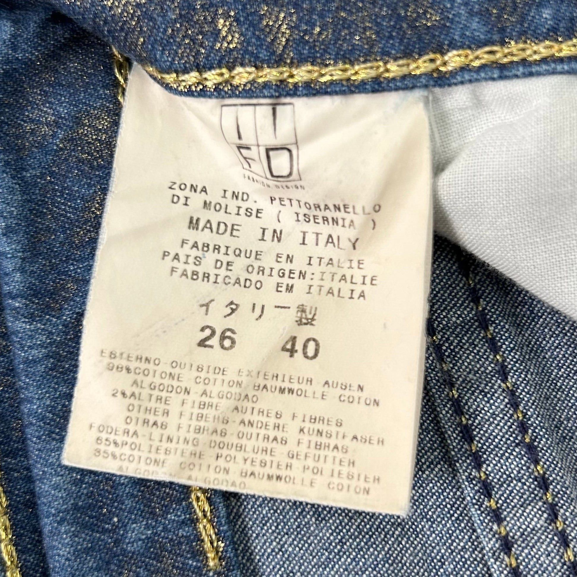 Just Cavalli Just Cavalli Gold Flared Jeans Size 28" / US 6 / IT 42 - 6 Thumbnail
