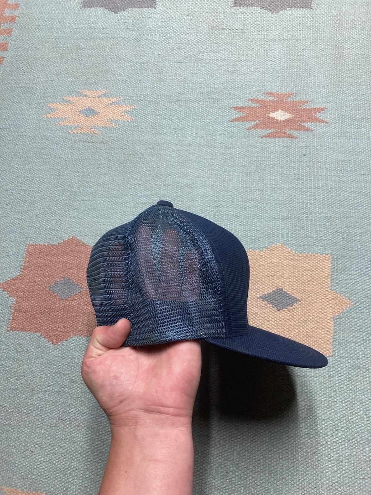 Vintage Vintage 80s trucker hat blank plain navy blue SnapBack Size ONE SIZE - 8 Thumbnail
