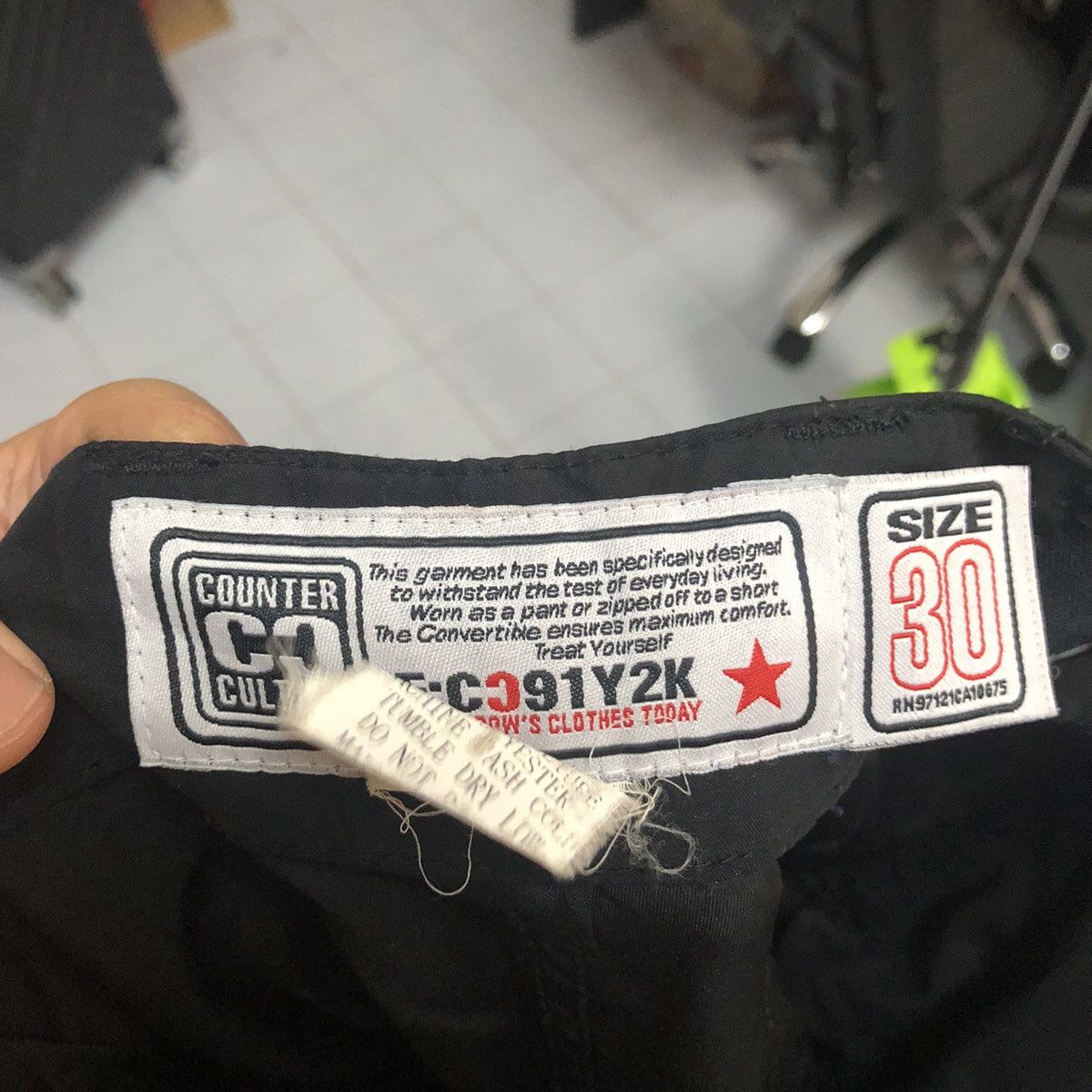 Japanese Brand Counter Culture Black Cargo Multipocket Pants #A340 Size US 30 / EU 46 - 20 Thumbnail