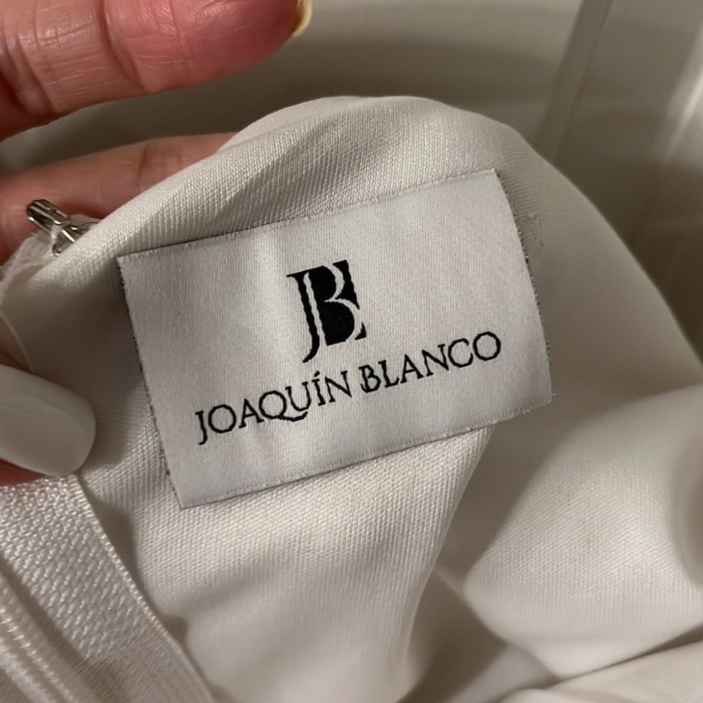 Unknown London Joaquin Blanco White Wedding Engagement Party Dress Gown - M Size M / US 6-8 / IT 42-44 - 4 Thumbnail