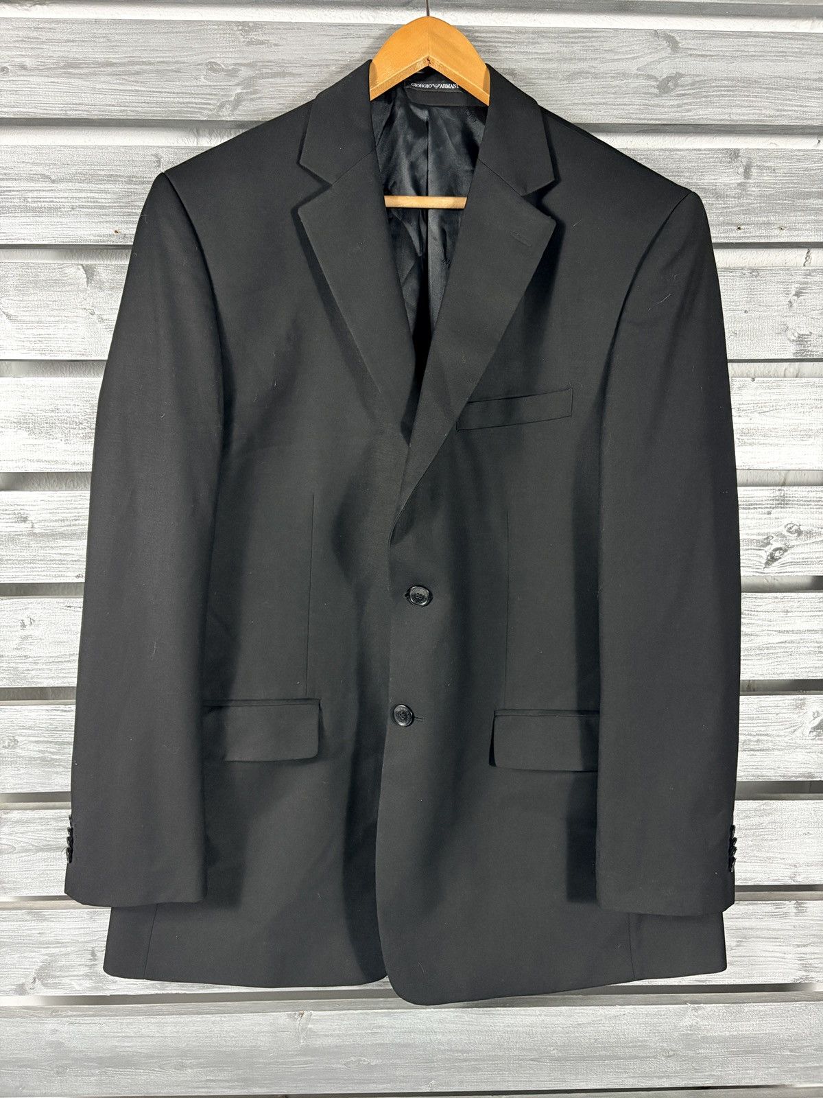Giorgio Armani Giorgio Armani Blazer Jacket 44R Black 100% Wool 3 Button Size 44R - 1 Thumbnail