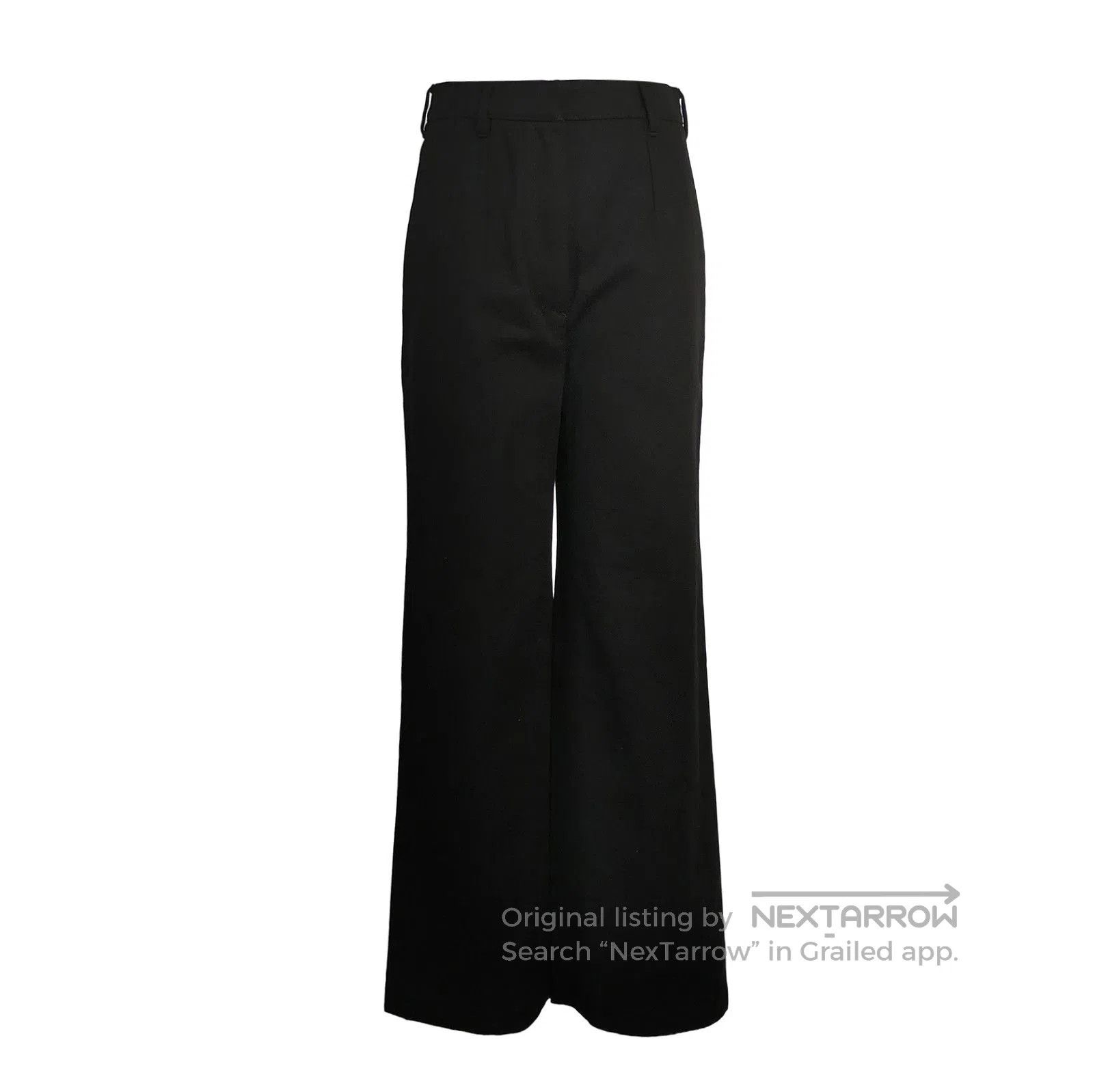 Prada Prada Black Cotton Triangle Logo Trousers Size 36 . Size 22" - 1 Thumbnail