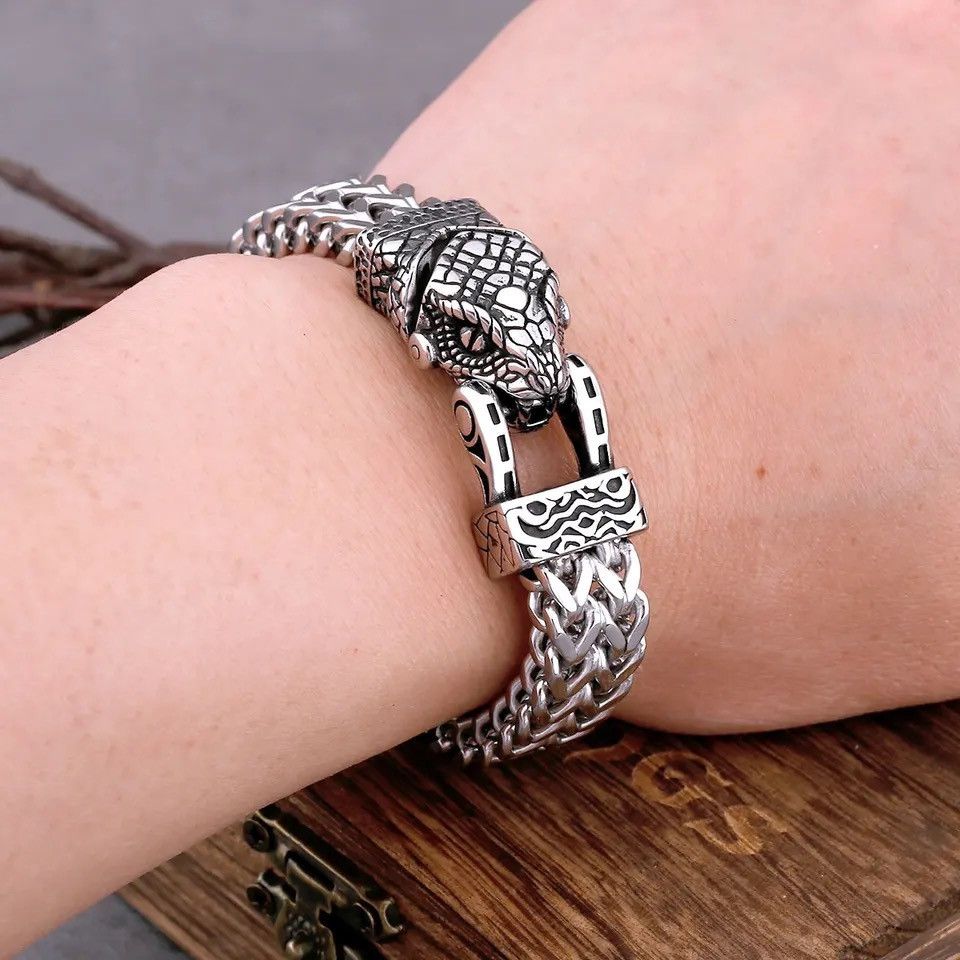 Jewelry × Vintage Dominant Snake Head Bracelet Size ONE SIZE - 1 Thumbnail