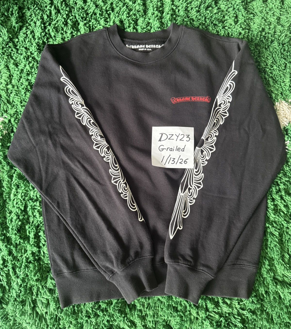 Chrome Hearts Chrome Hearts x Matty Boy “Lips Floral” Crewneck Black Sz M Size US M / EU 48-50 / 2 - 3 Thumbnail
