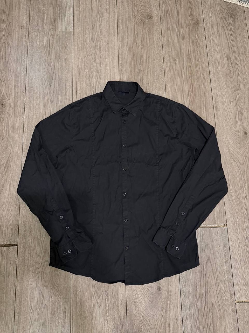 Armani Luxury Armani Jeans Shirt Mens XL Long Sleeve Black Size US XL / EU 56 / 4 - 1 Thumbnail