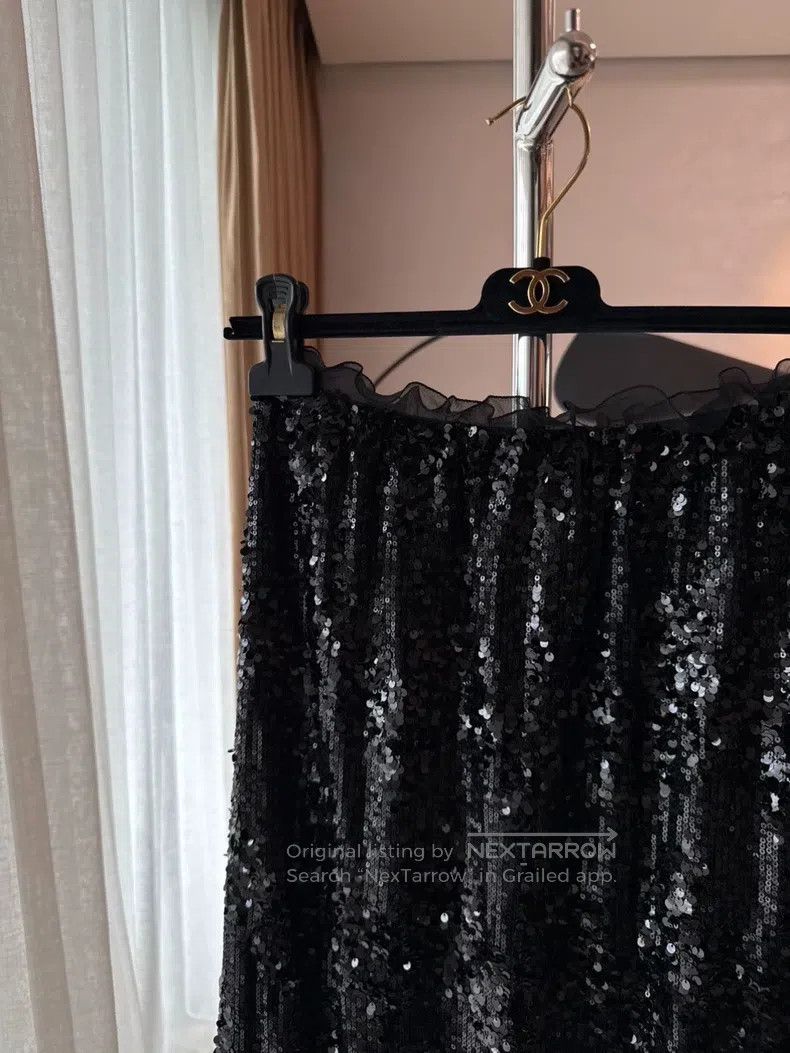 Fendi Fendi Fully Sequined Black Skirt Size 24" / US 00 / IT 34 - 2 Thumbnail