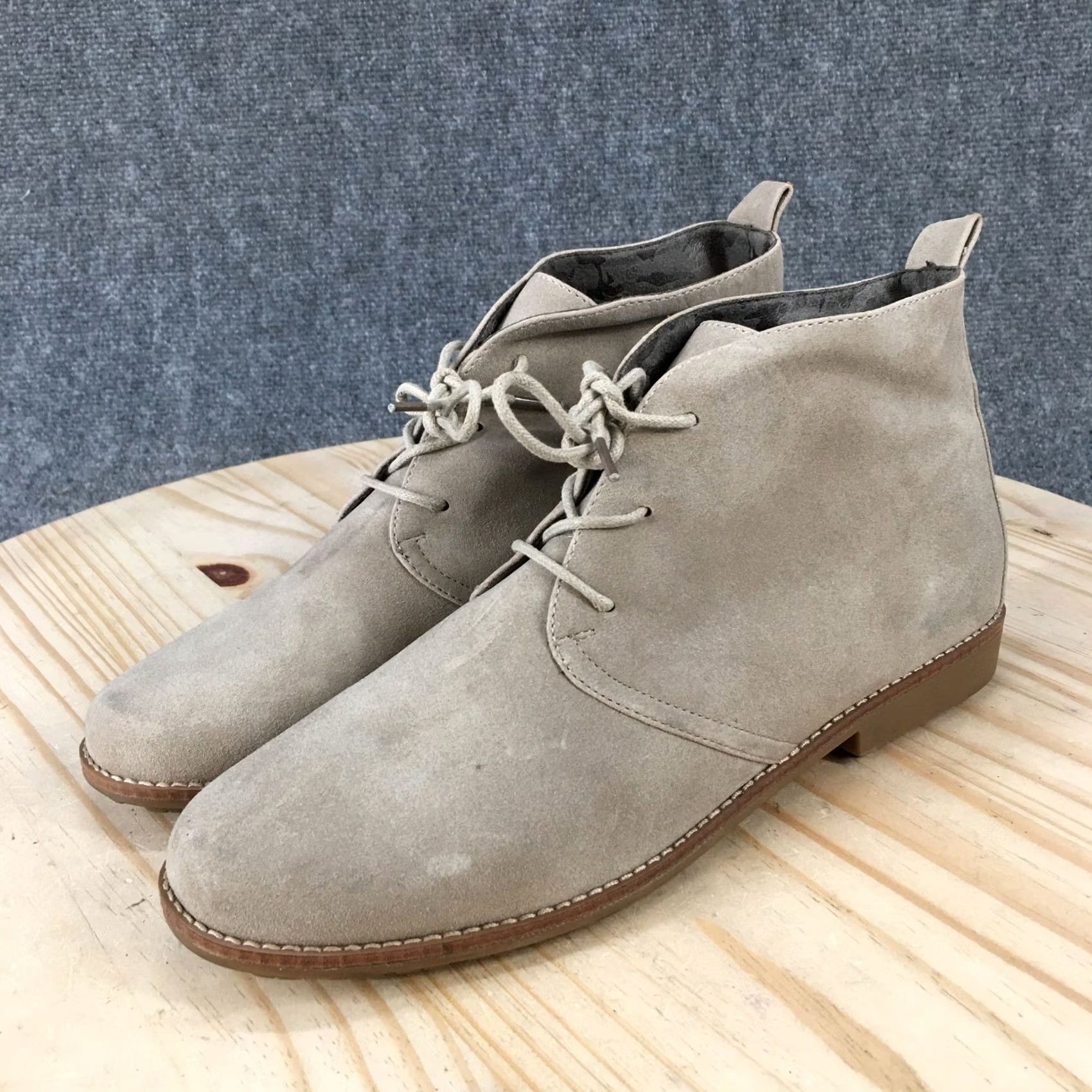 Vintage White Mountain Boots Womens 11 M Taupe Ankle Booties Faux Leather Heels Casual Size US 11 / IT 41 - 4 Thumbnail