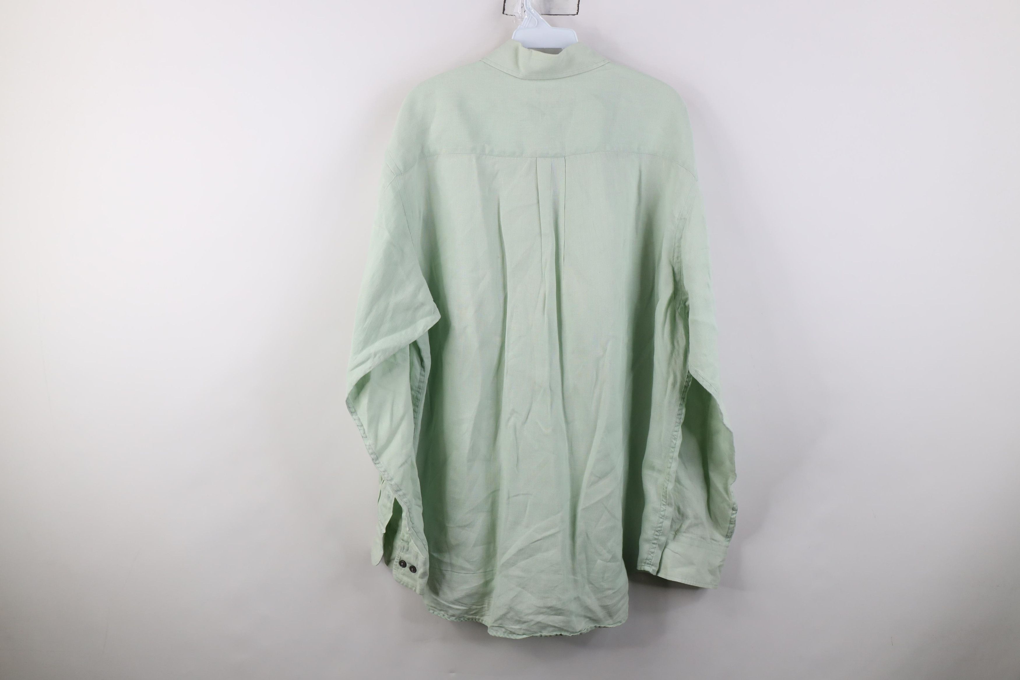 Banana Republic Vintage Y2K 2001 Banana Republic Linen Button Shirt Green Size US M / EU 48-50 / 2 - 9 Thumbnail