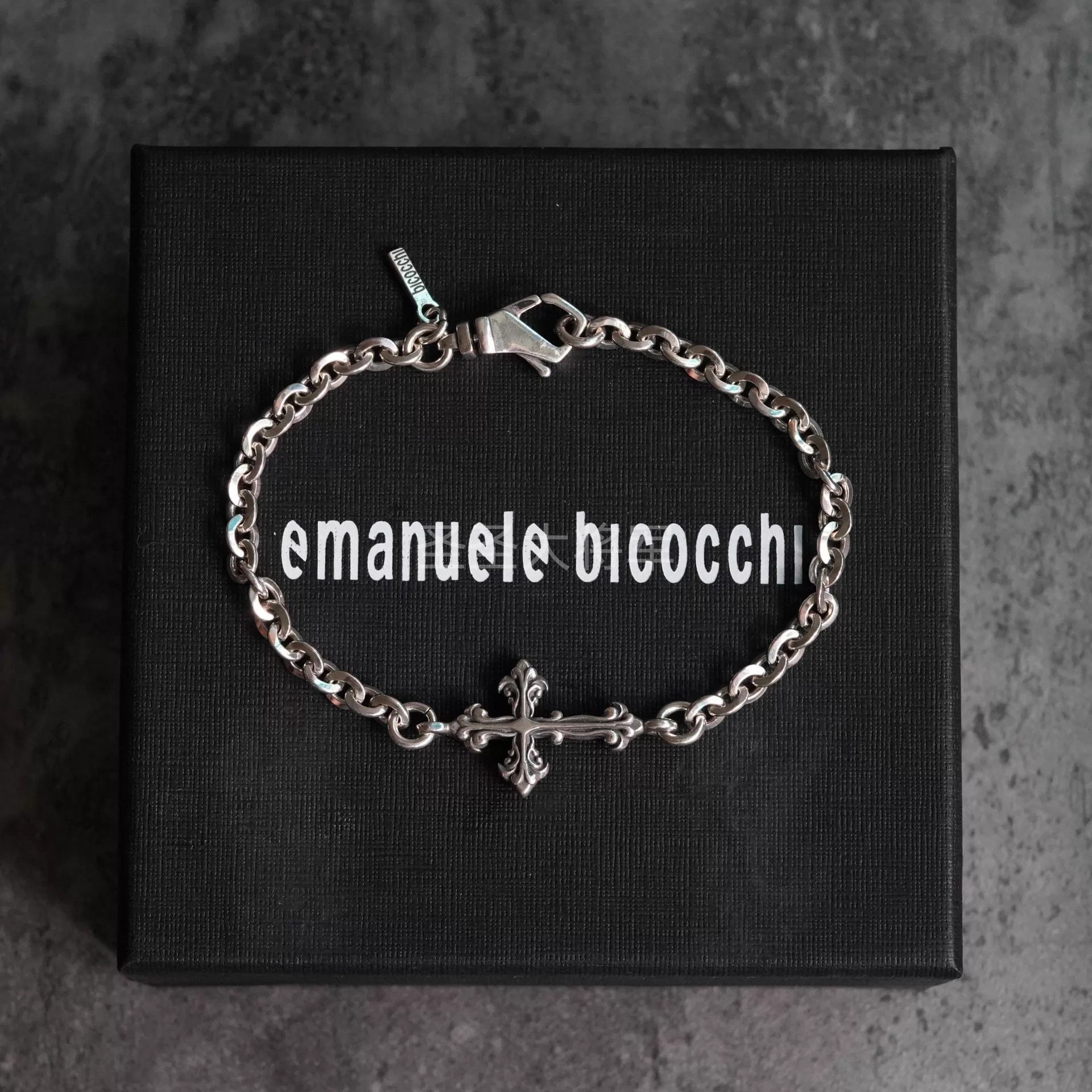 Emanuele Bicocchi Emanuele Bicocchi Goth Cross Chain Bracelet S 18 M 20 Size ONE SIZE - 1 Thumbnail