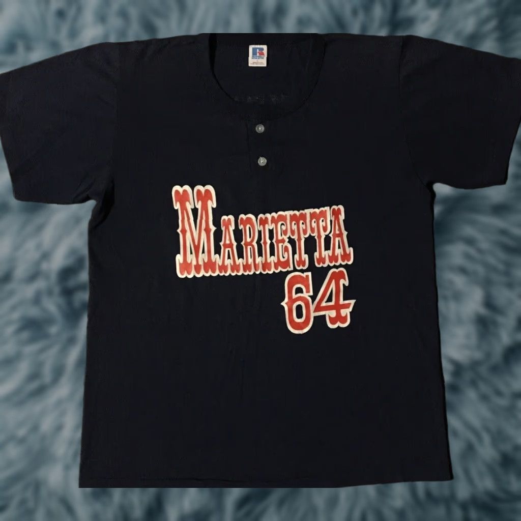 Russell Athletic Vtg 80s Russell Athletic Spellout Shirt M Blue USA Men Short Sleeve Striped Disney Mickey Mouse History: 90s, Grunge, College, Track & Field Size US M / EU 48-50 / 2 - 1 Thumbnail