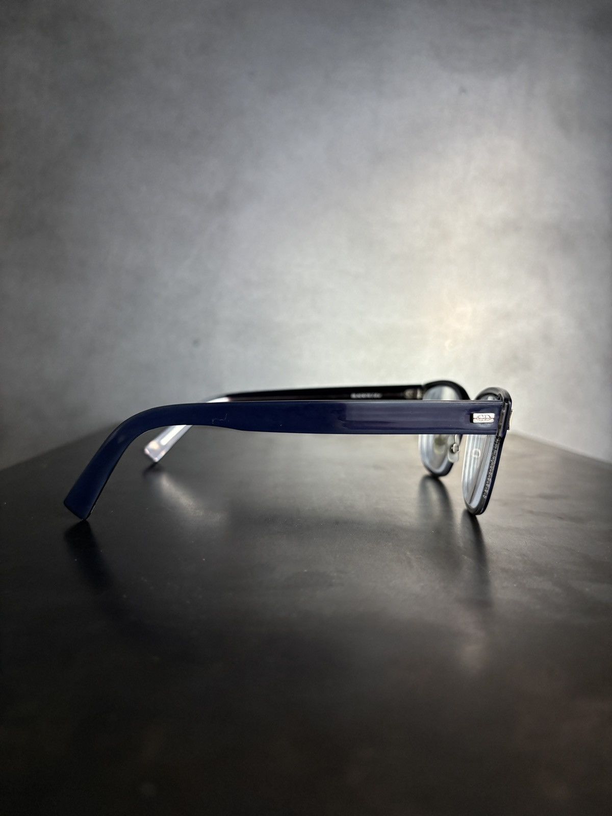 Christian Dior Monsieur × Dior Dior Homme Black Tie 2.0C Eyeglasses Dark Blue Made in Japan Size ONE SIZE - 9 Thumbnail