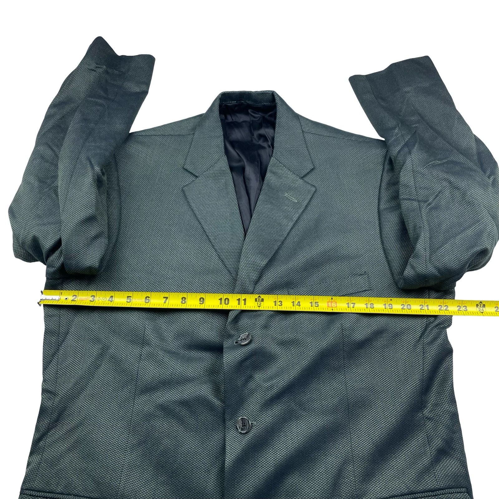 Holland & Sherry Holland & Sherry Men's Bespoke 3-Button Blazer Green Iridesc Size 44L - 13 Thumbnail