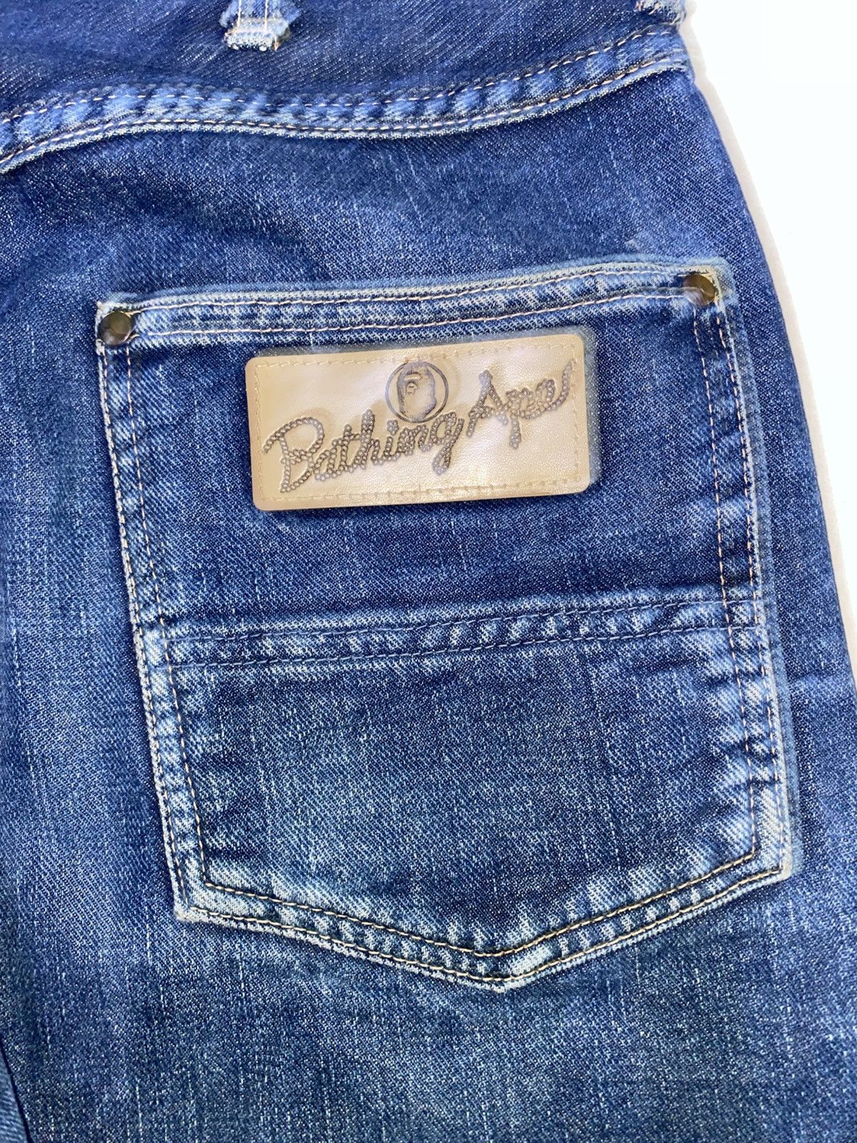 Bape × Vintage Archive Piece A Bathing Ape Selvedge Red Line Jeans Size US 30 / EU 46 - 10 Thumbnail