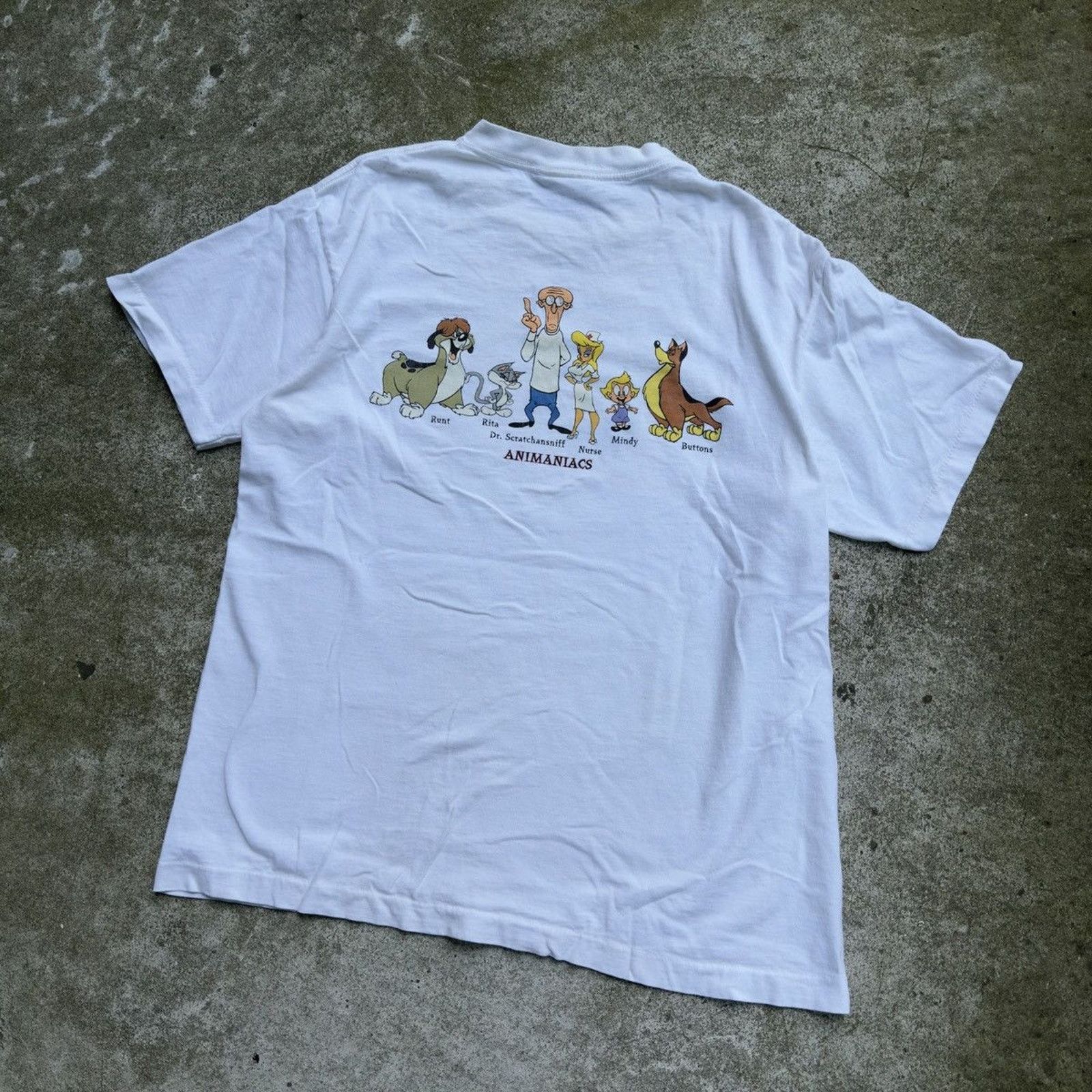Vintage Vintage 90s Animaniacs Single Stitch Character Tee Size US L / EU 52-54 / 3 - 6 Thumbnail