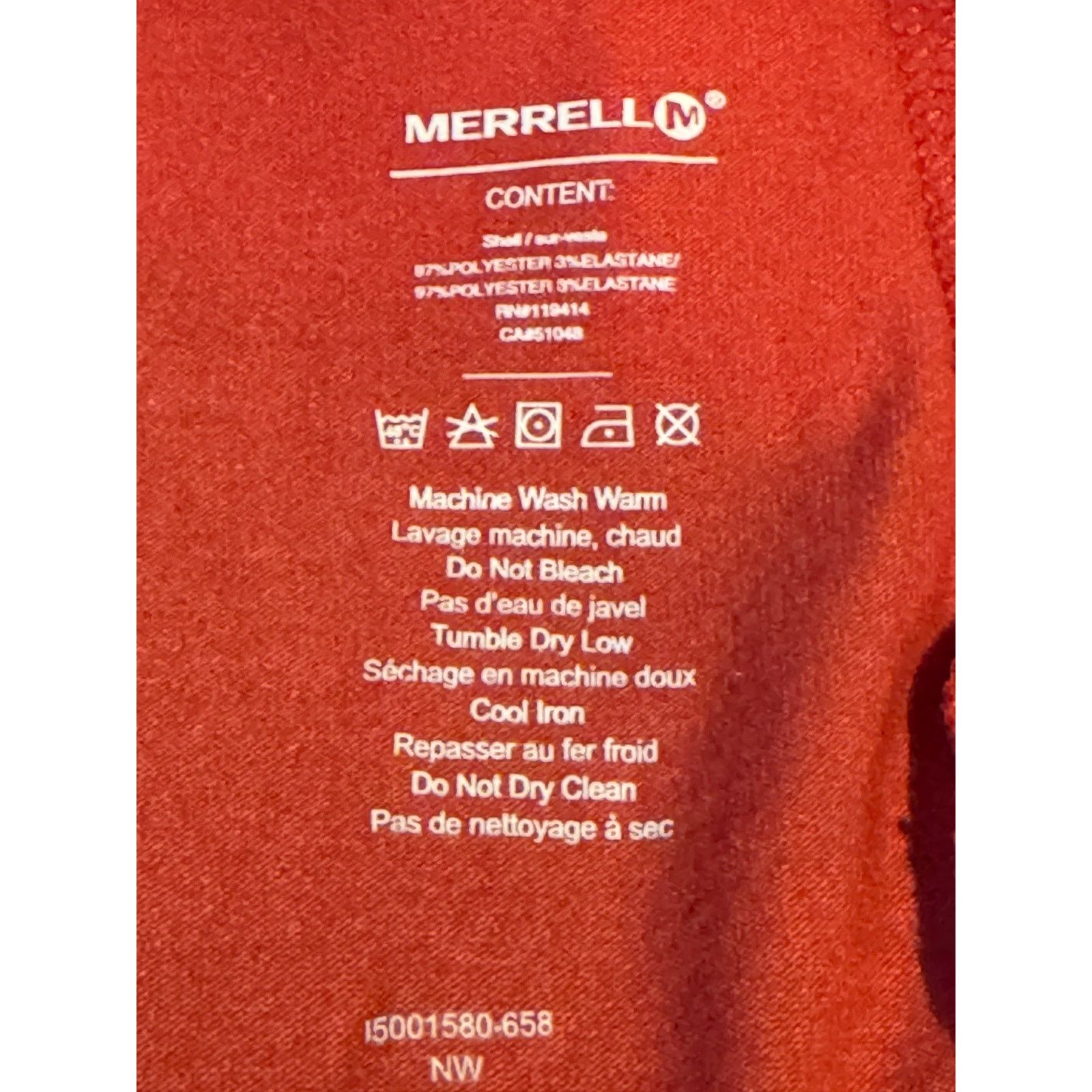 Merrell Merrell Shirt Sleeveless Opti-Wick V-Neck Coral Large Size L / US 10 / IT 46 - 7 Thumbnail