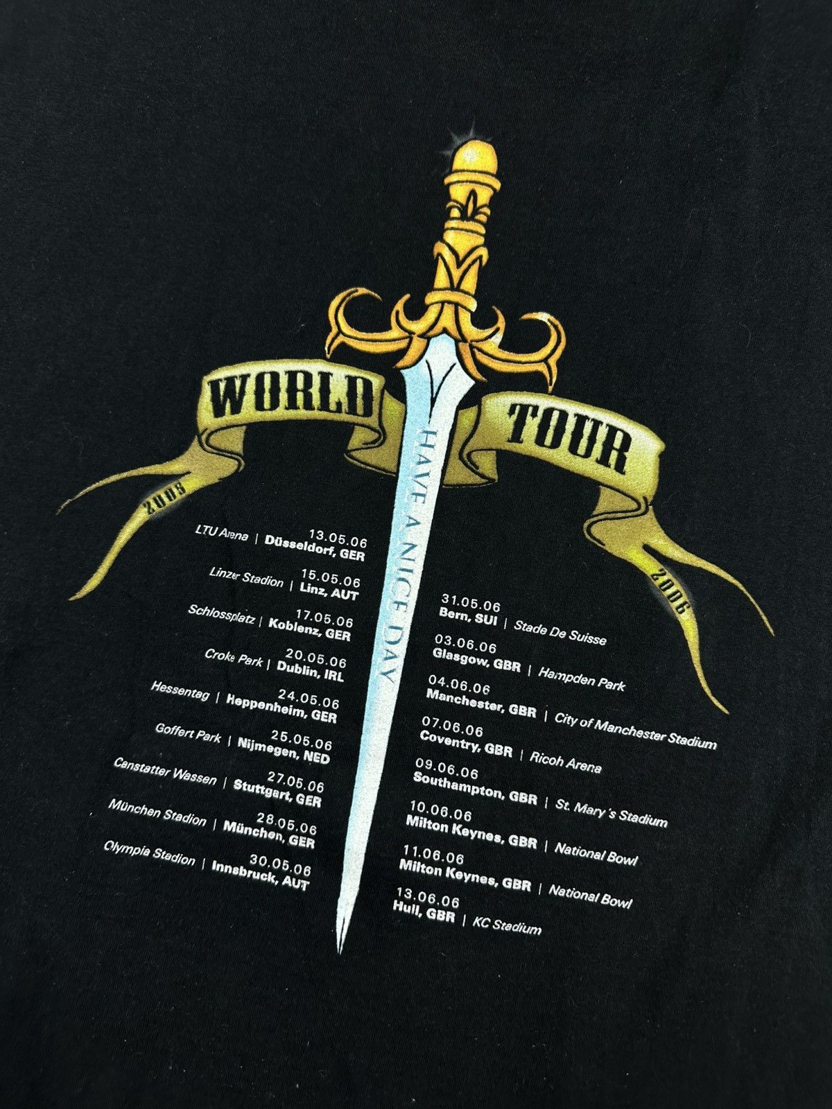 Bon Jovi T-shirt tee John Bon Jovi have nice day world tour 2006/2009 Size US XL / EU 56 / 4 - 5 Thumbnail