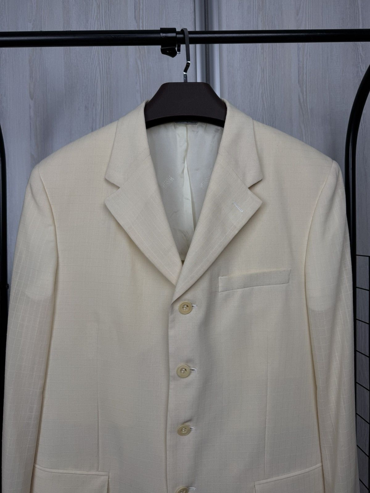 Versace Versus Versace yellow wool 4 buttons made in Italy blazer Size 42R - 3 Thumbnail