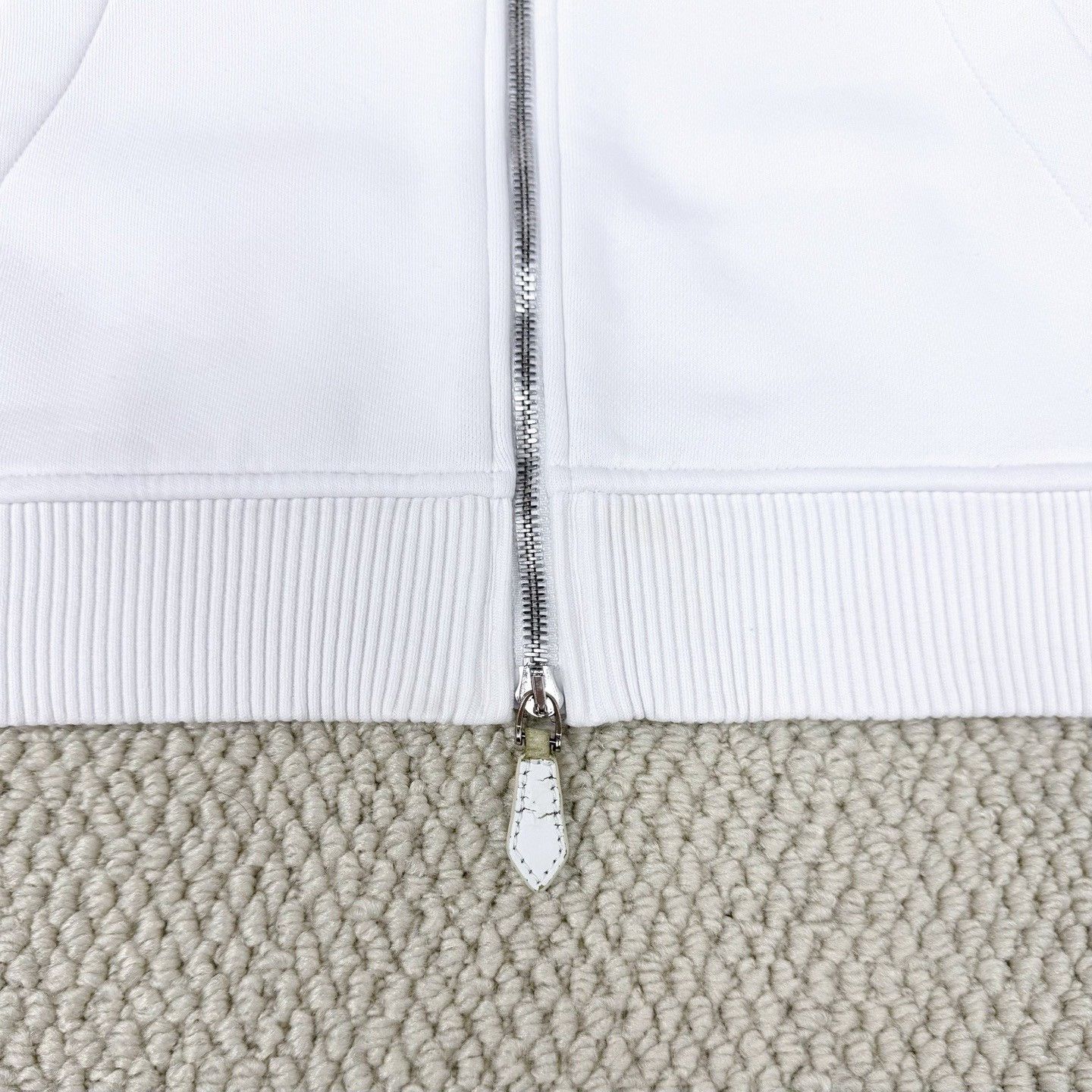 Burberry Burberry White Plaid Flocked TB Zip Hoodie Size US L / EU 52-54 / 3 - 6 Thumbnail