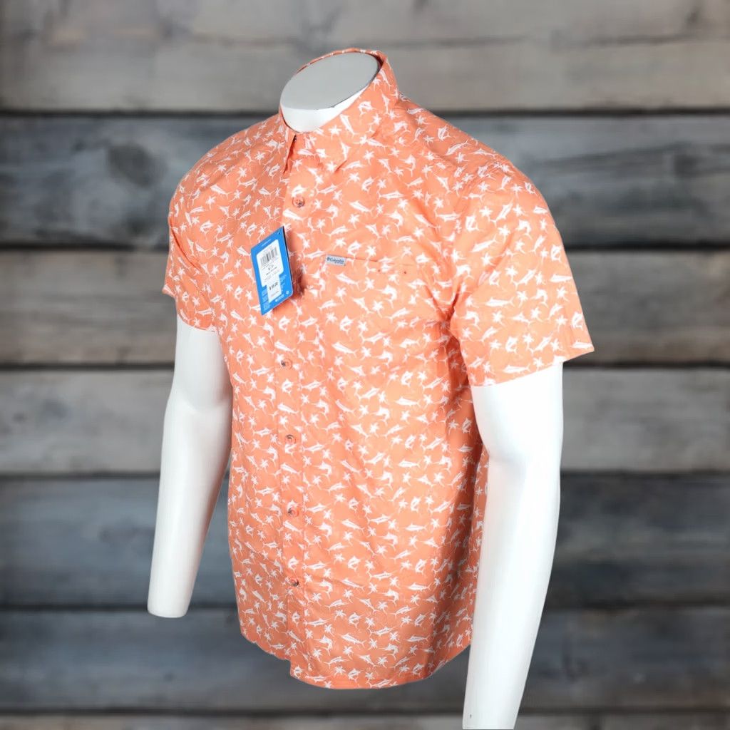 Vintage Columbia PFG Men's Camp Shirt Casual Shirt Regular Small Orange - Fishing/Activewear Size US S / EU 44-46 / 1 - 1 Thumbnail