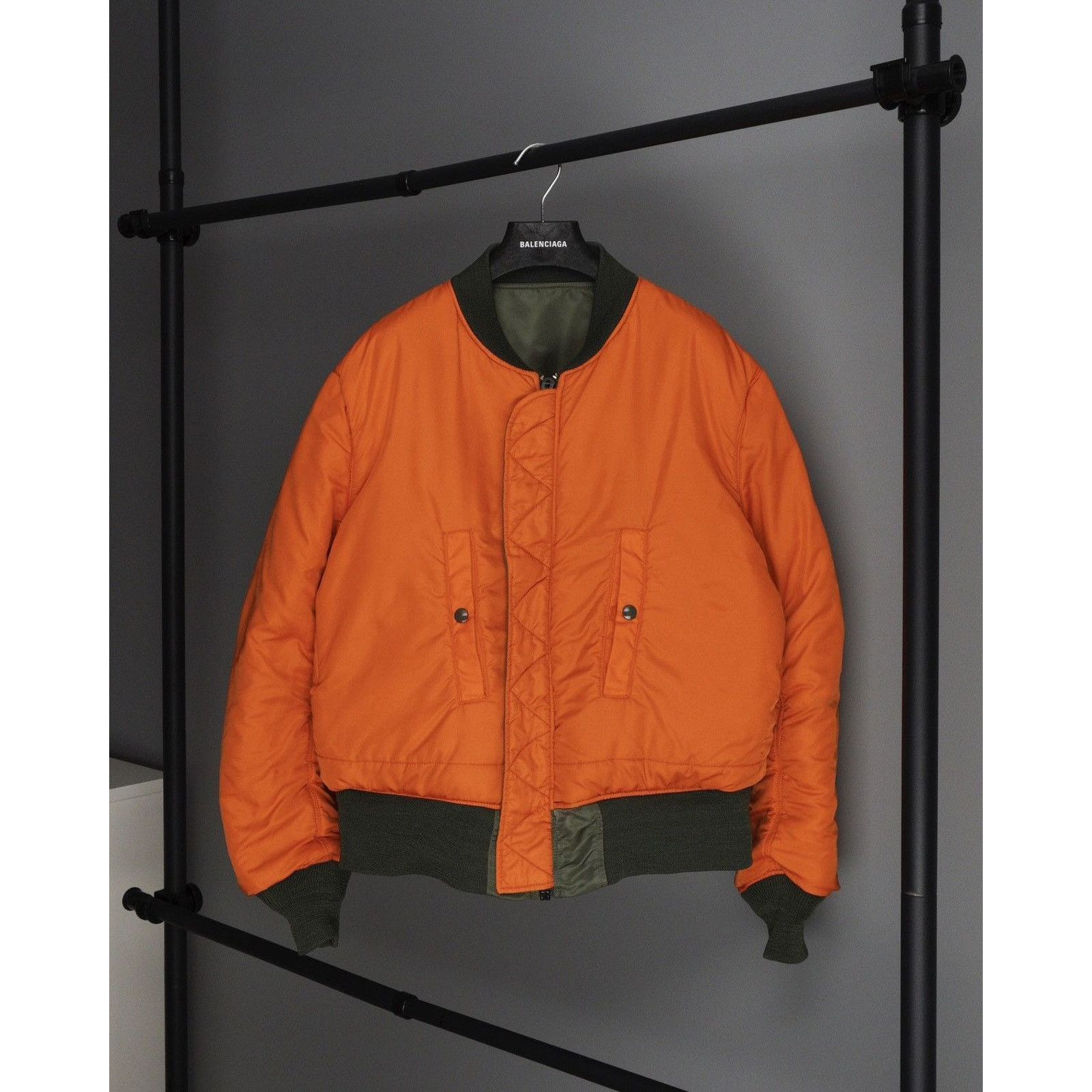Alpha Industries Alpha industries reversible khaki orange nylon bomber jacket Size US L / EU 52-54 / 3 - 8 Thumbnail