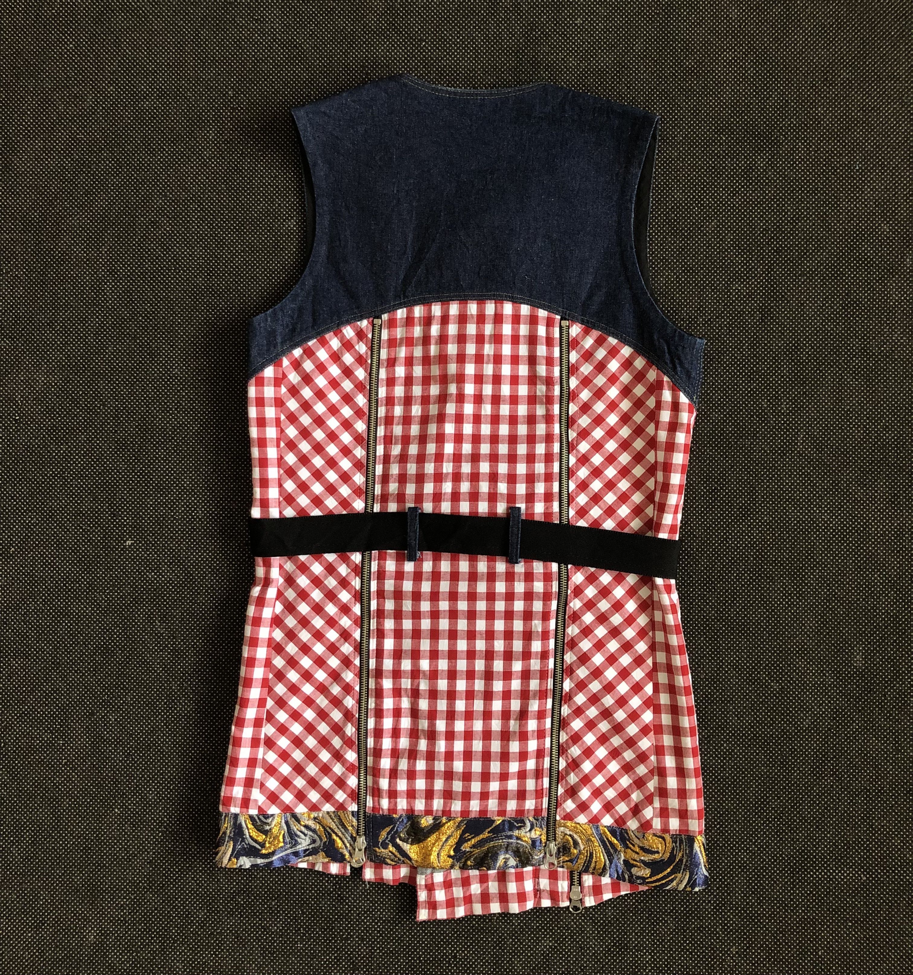 Japanese Brand × Vintage RARE🔥VINTAGE 1 OF 1 CUSTOM MADE MULTIZIP MINI DRESS Size S / US 4 / IT 40 - 5 Thumbnail