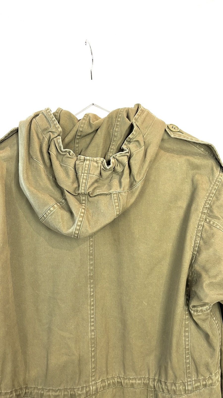 Saint Laurent Paris Saint Laurent SS/14 Khaki Gabardine Fishtail Military Parka Size US XXS / EU 40 - 8 Thumbnail