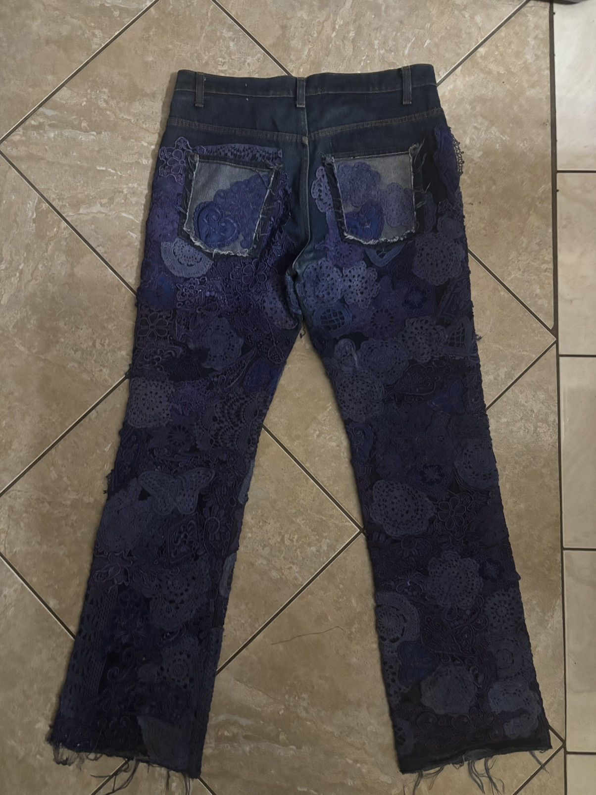 Earthling Earthling VIP denim lace pants Size US 34 / EU 50 - 2 Thumbnail