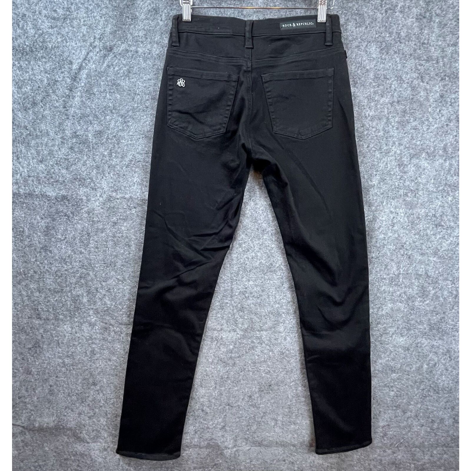 Rock & Republic Rock & Republic Jeans Womens 6 Black Berlin Stretch Skinny Size 28" / US 6 / IT 42 - 2 Thumbnail