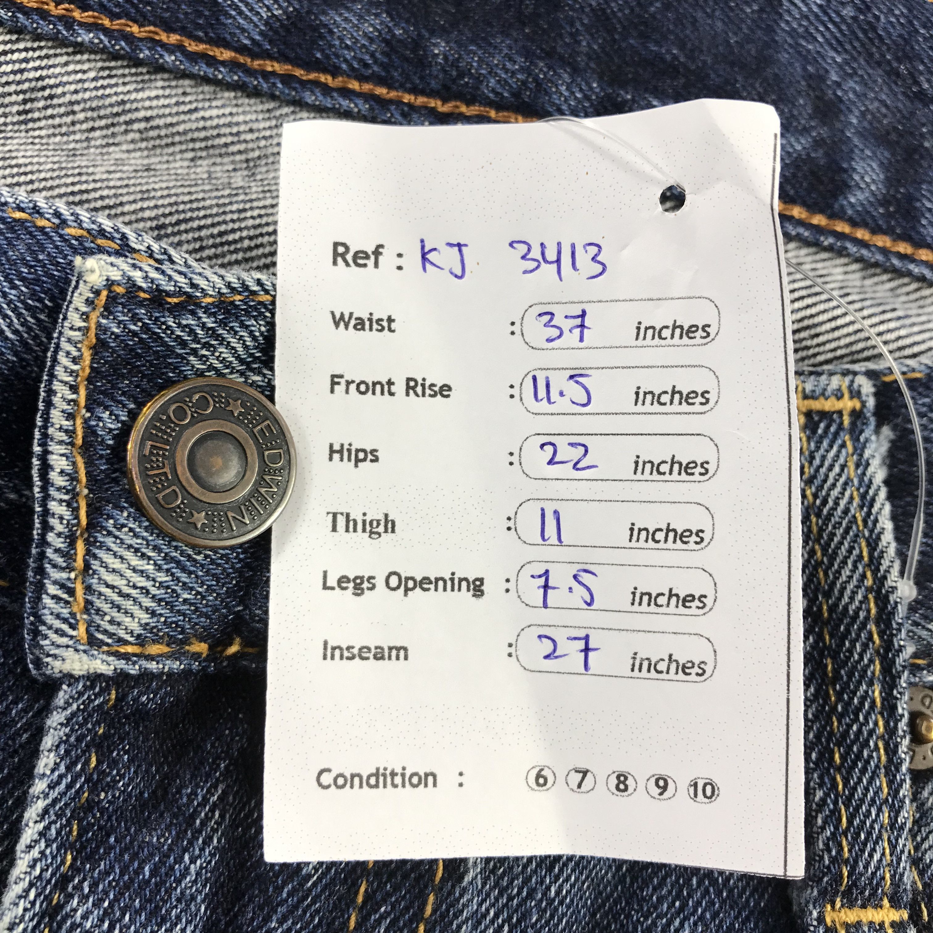 Edwin Edwin 402 Jeans Faded Blue Ripped Denim KJ3413 Size US 36 / EU 52 - 10 Thumbnail