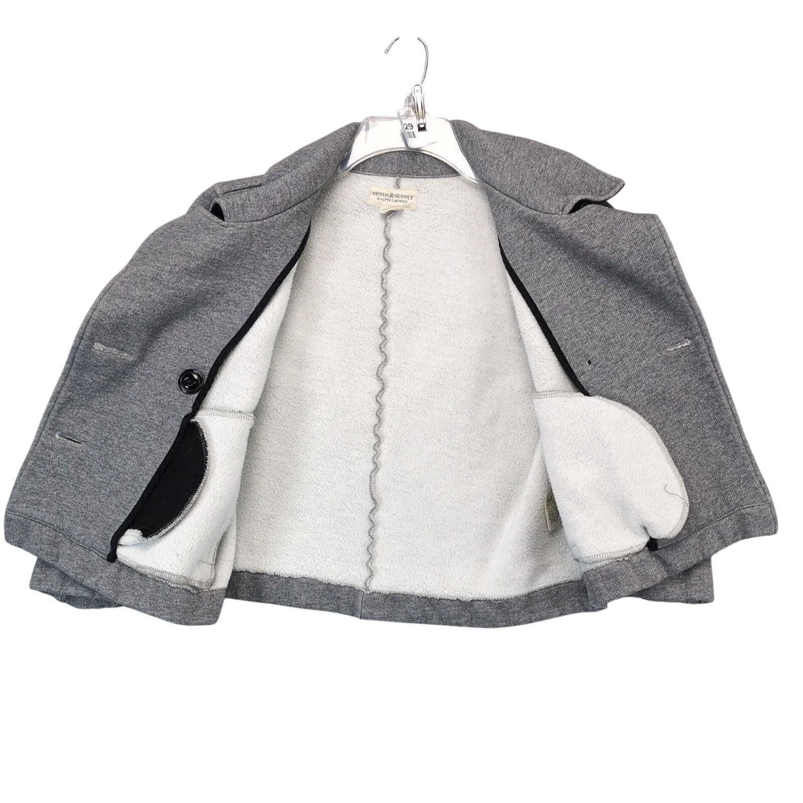Denim & Supply Ralph Lauren Denim & Supply Ralph Lauren Gray Cropped Pea Coat Women's L Size L / US 10 / IT 46 - 2 Thumbnail