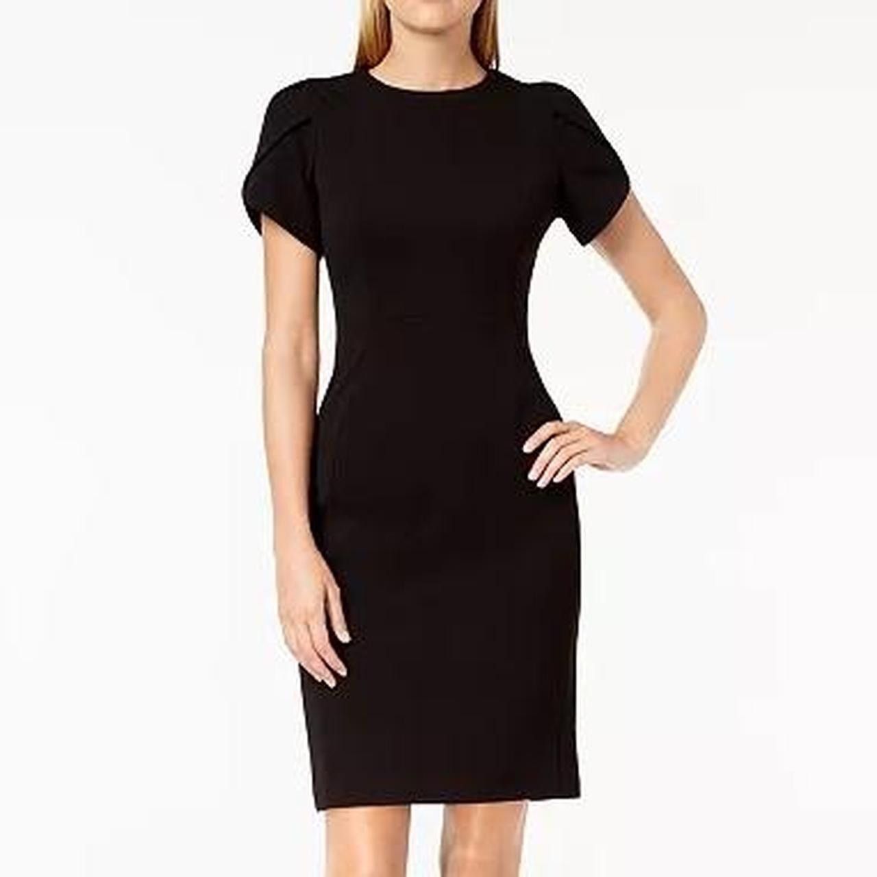 Calvin Klein Calvin Klein Black Bodycon Women’s Tulip-Sleeve Sheath Dress Size XS / US 0-2 / IT 36-38 - 8 Thumbnail
