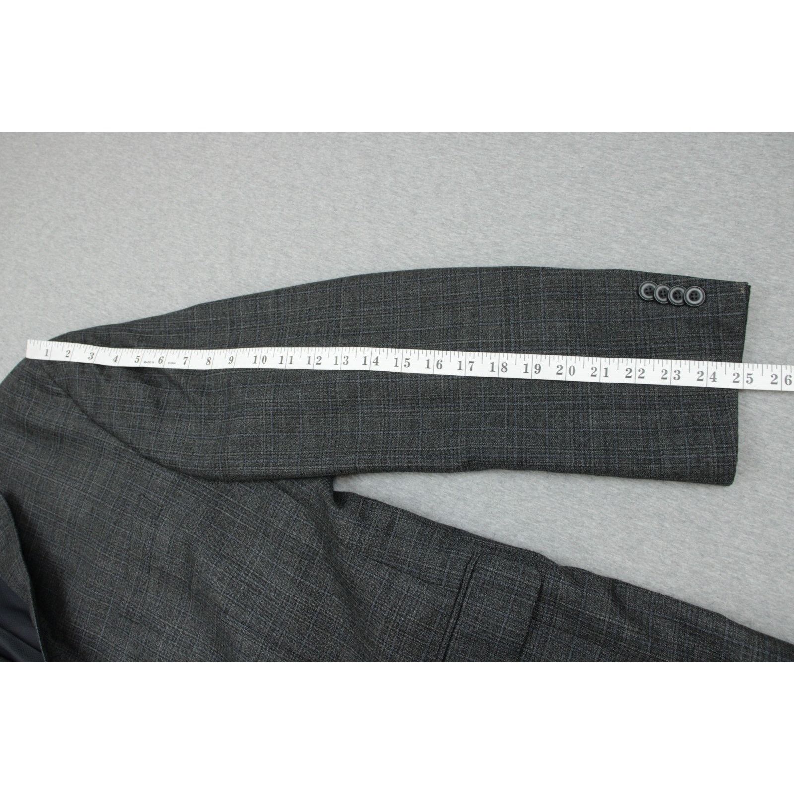 Michael Kors Michael Kors Blazer Mens 46R Gray Plaid 2 Buttons Size 46R - 8 Thumbnail