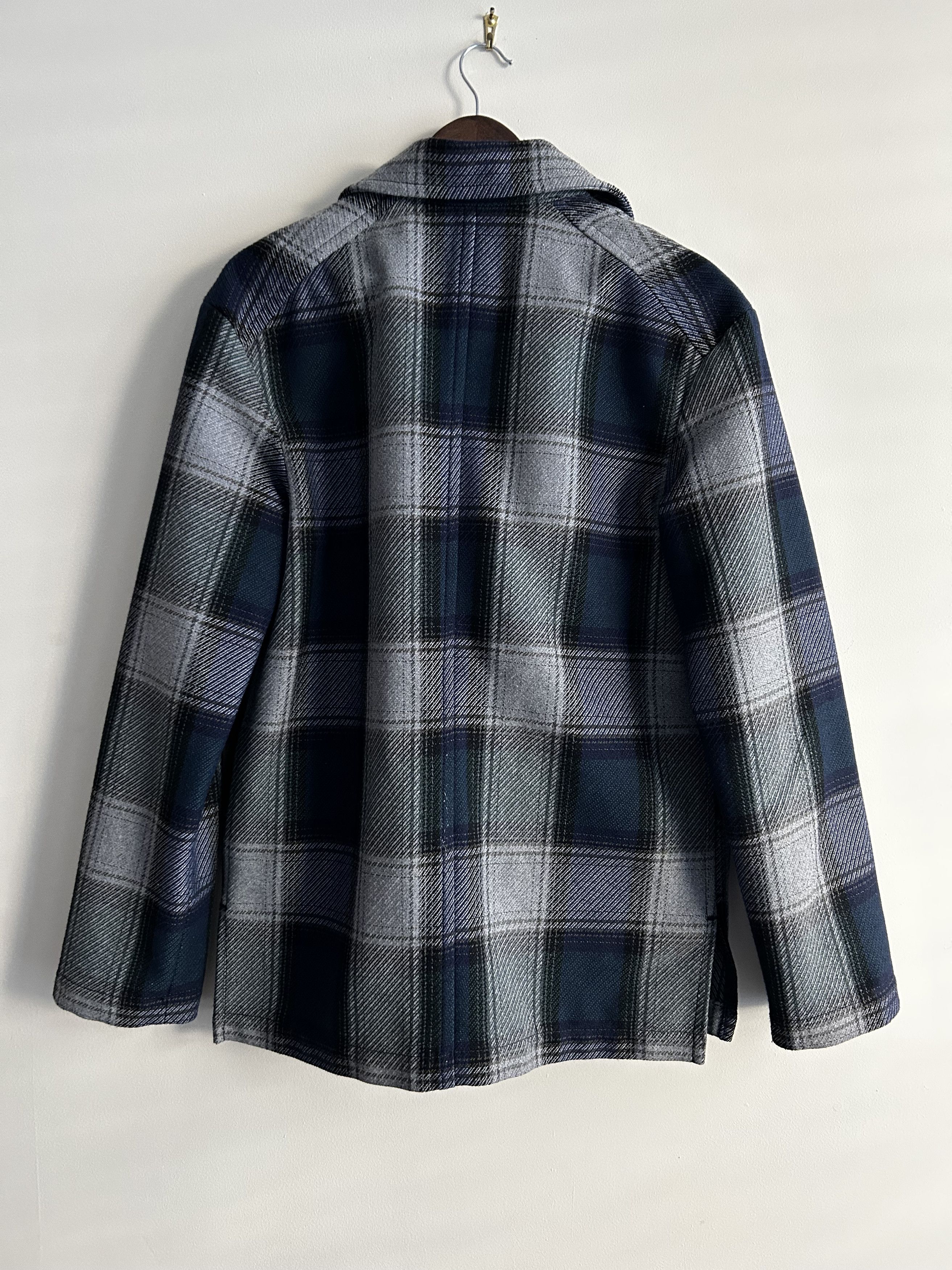 Acne Studios Acne Studios Navy & Grey Check Shirt Jacket Size US S / EU 44-46 / 1 - 3 Thumbnail