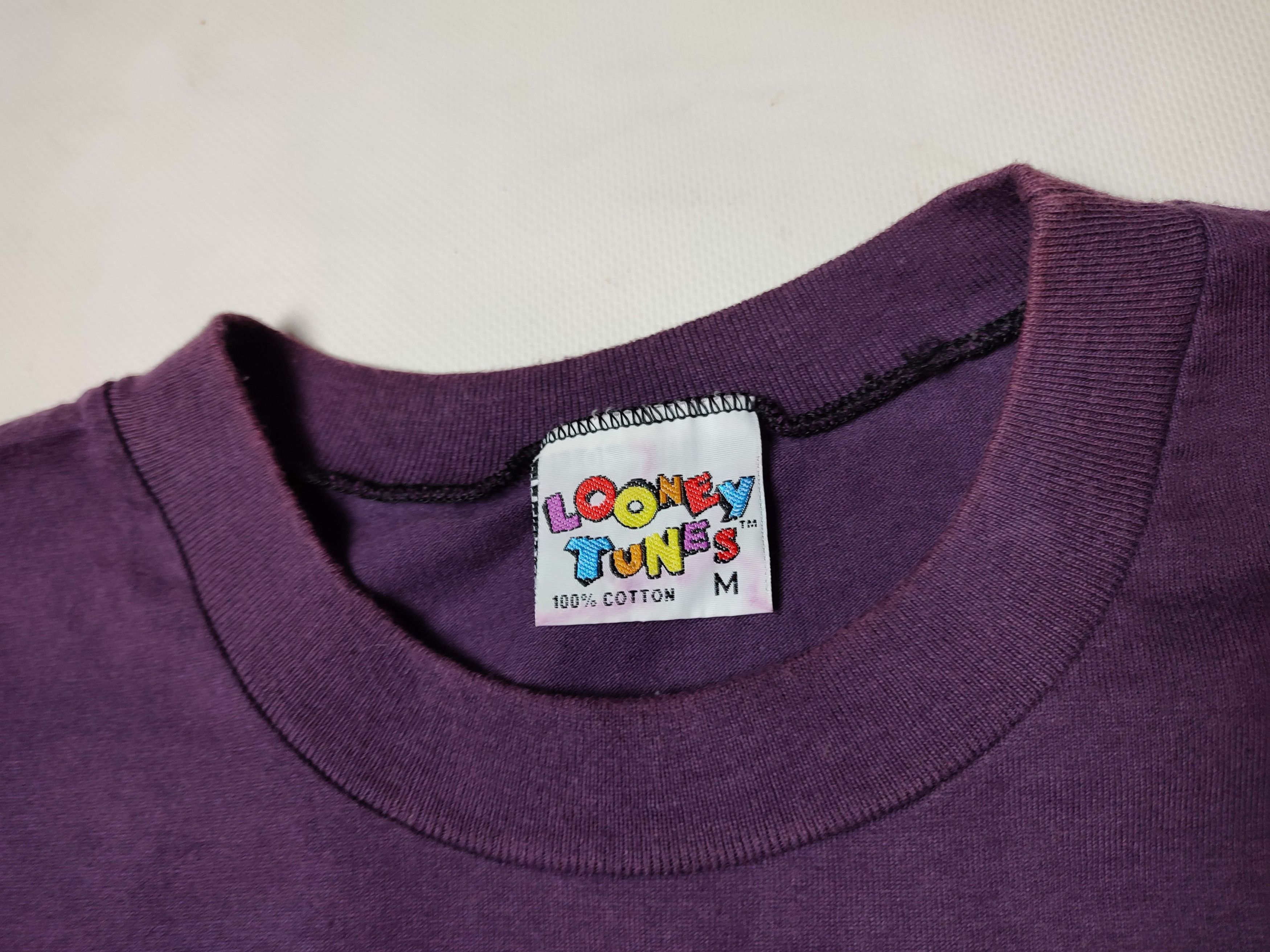 Vintage Vintage Looney Tunes Marvin the Martian Purple Big Logo Tee Size US M / EU 48-50 / 2 - 11 Thumbnail