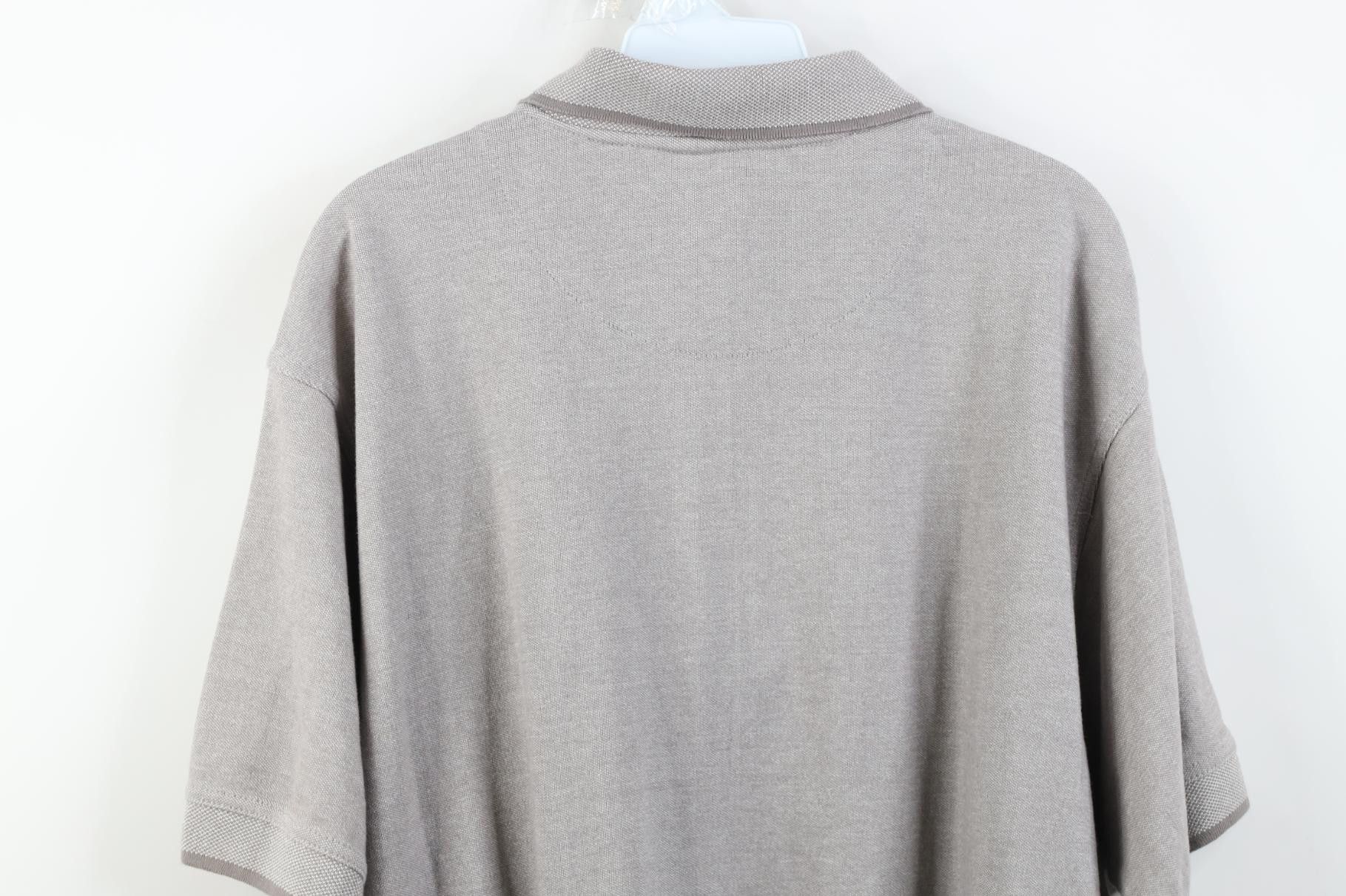 Vintage Vintage 90s Streetwear Heavyweight Knit Golf Polo Shirt Gray Size US XL / EU 56 / 4 - 10 Thumbnail