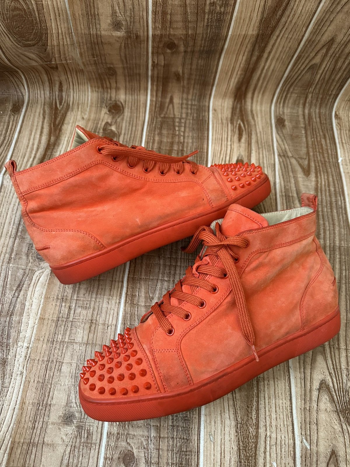 Christian Louboutin Christian Louboutin Louis Spikes Red Bottoms Sneakers Size US 11 / EU 44 - 8 Thumbnail