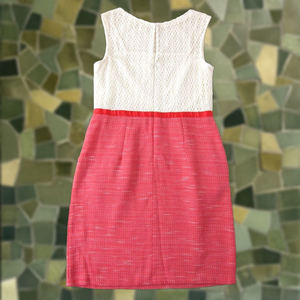 Vintage Studio One New York Ivory Pink Knit Tweed Shift Sheath Tank Sun Dress 12 Size XL / US 12-14 / IT 48-50 - 1 Thumbnail