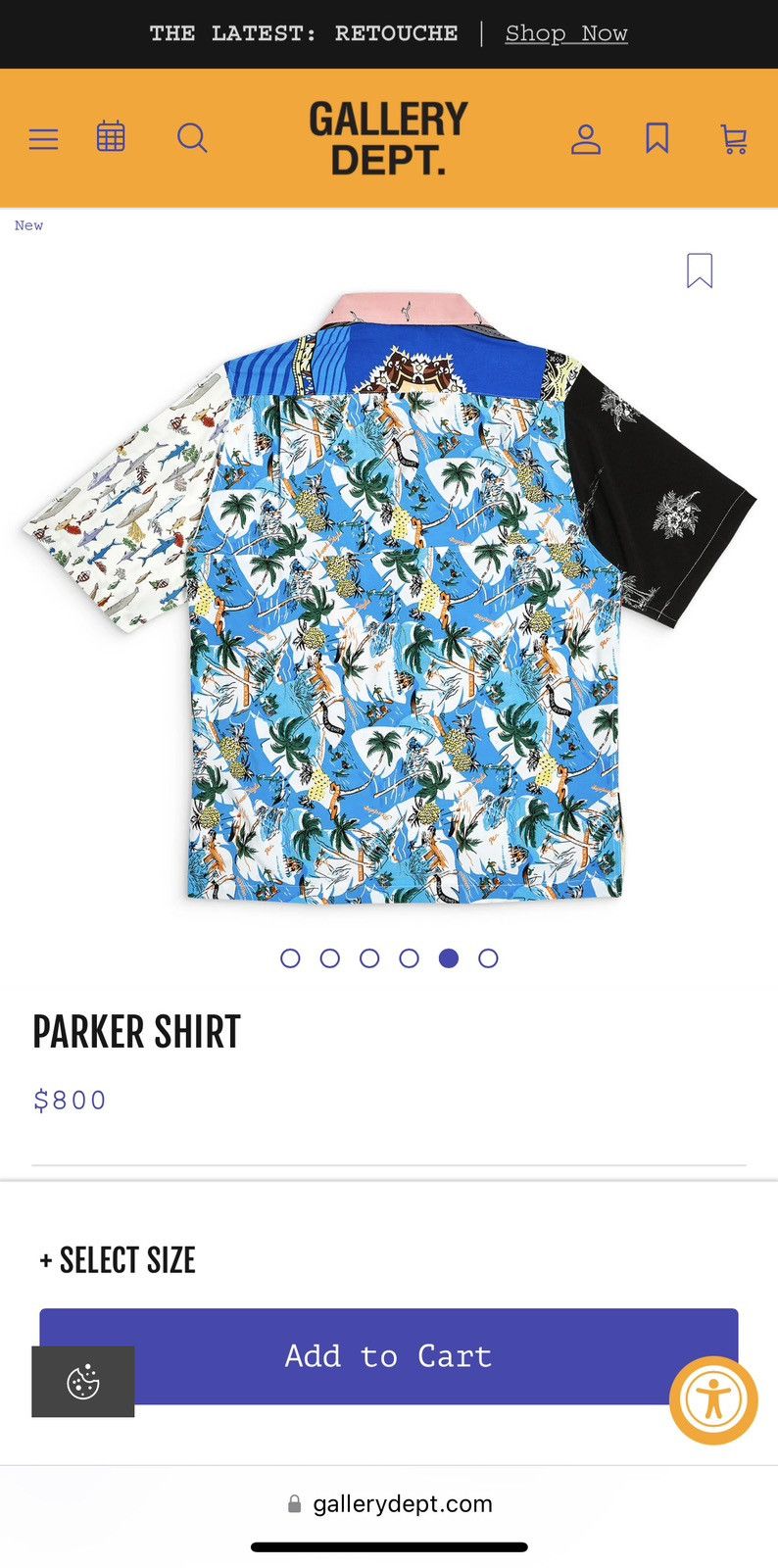Gallery Dept. Gallery Dept Parker patchwork Hawaiian camp collar shirt S Size US S / EU 44-46 / 1 - 6 Thumbnail