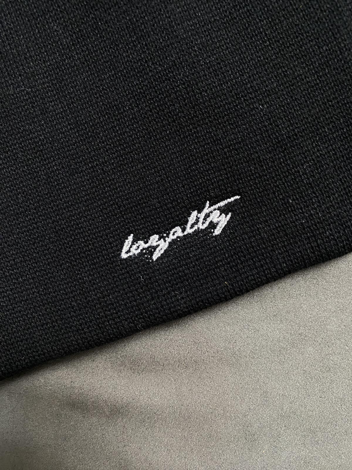 Japanese Brand The Loyalty Club Graphic No Cuff Knit Skull Cap Black Beanie Size ONE SIZE - 6 Thumbnail