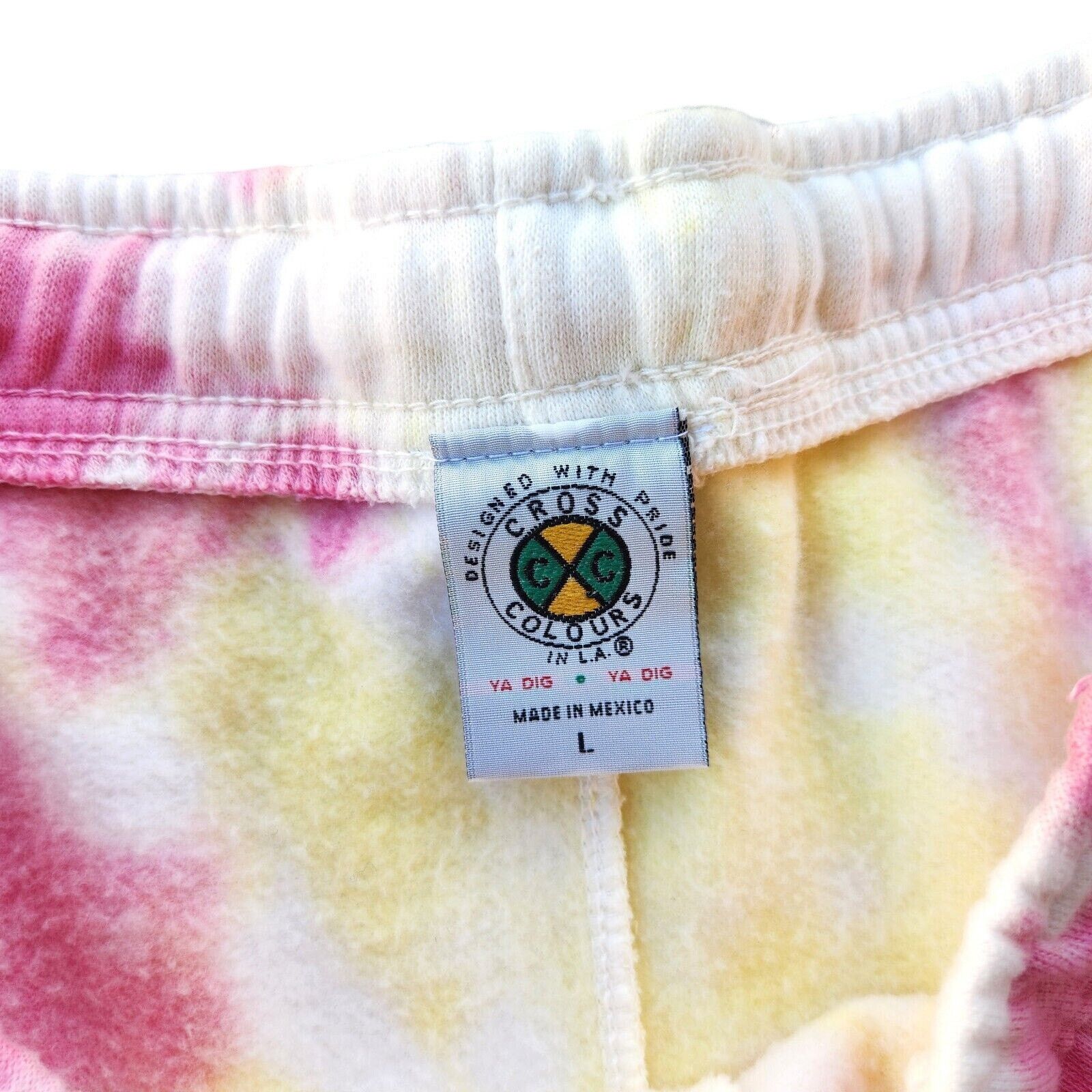 Cross Colours Cross Colours Women Pink Tie Dye Sporty Sweatpants Size L Size 33" - 4 Thumbnail
