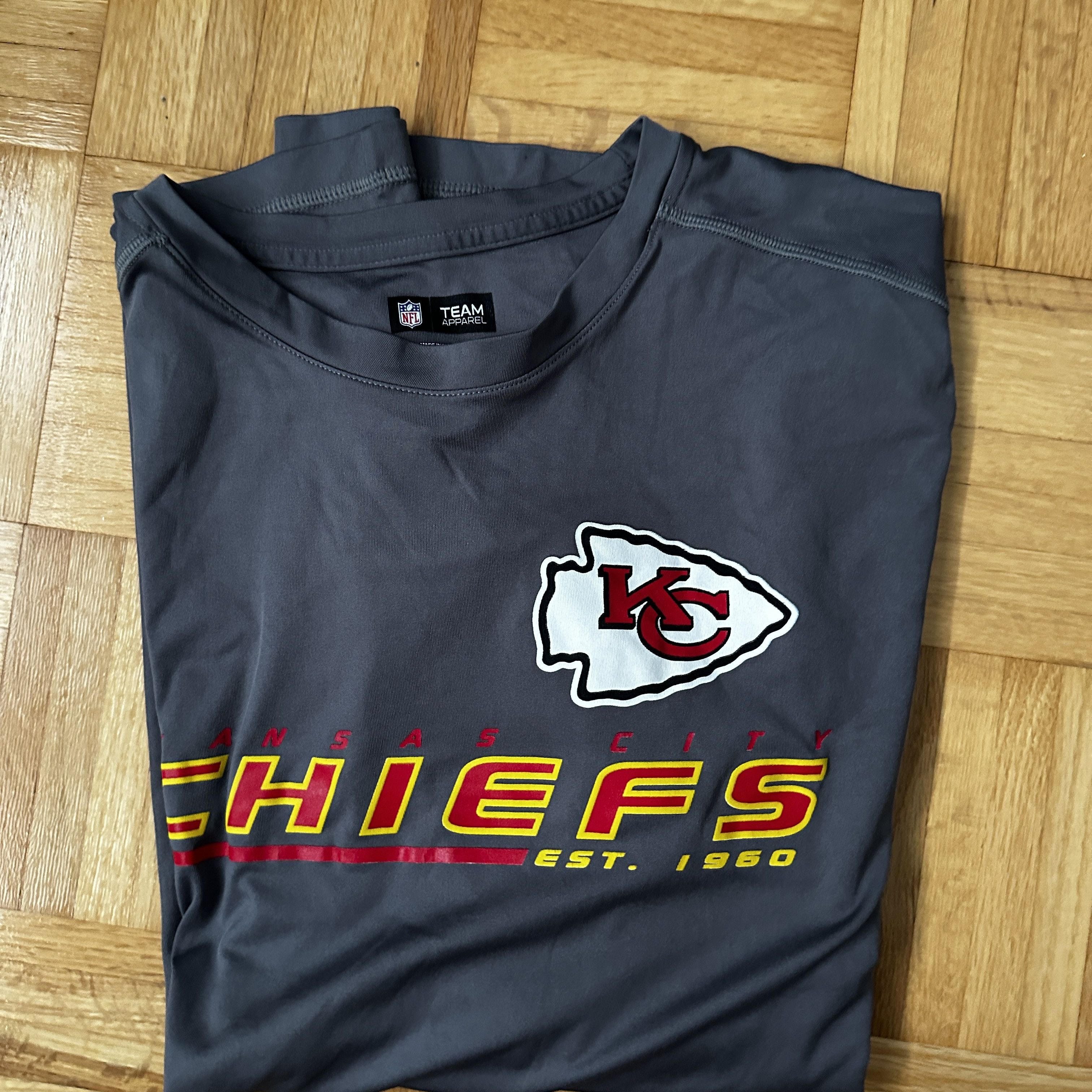 NFL Kansas City Chiefs Super Rival Long Sleeve Tee Gray Large Size US L / EU 52-54 / 3 - 4 Thumbnail