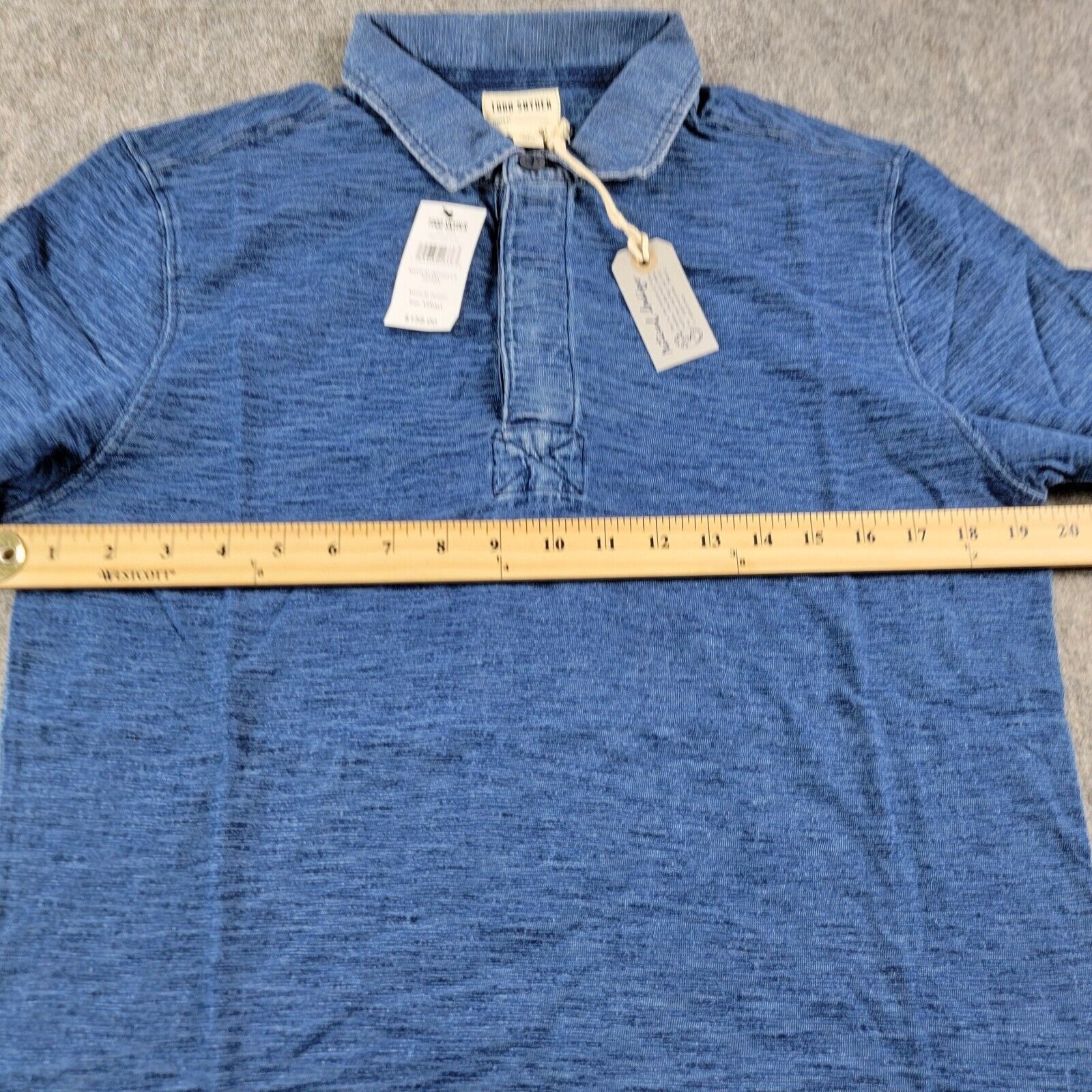 Todd Snyder Todd Snyder Medium Indigo Rugby Polo Shirt Long Sleeve NWT Size US XS / EU 42 / 0 - 4 Thumbnail