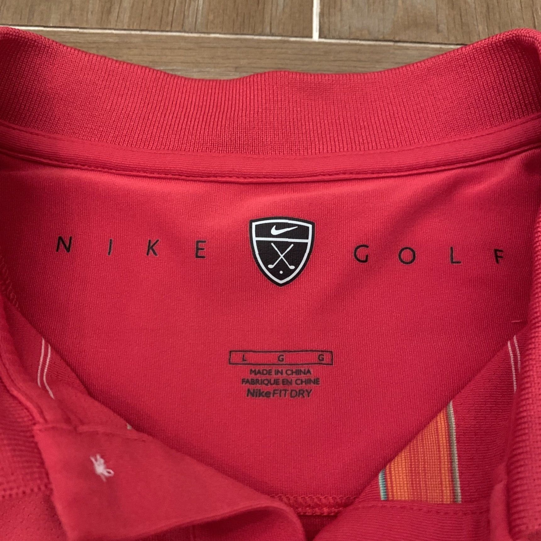 Nike Nike Golf Polo Shirt Mens L Red Orange Striped Size US L / EU 52-54 / 3 - 2 Thumbnail