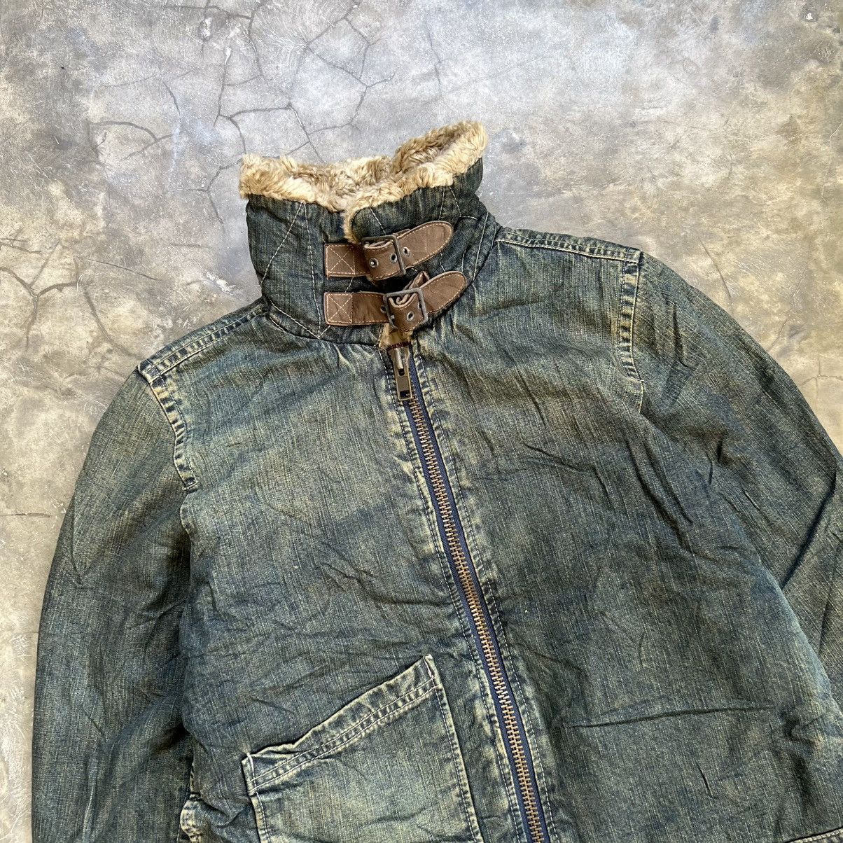 Johnbull Vintage Johnbull Distressed Denim Jacket Fur Zipper Size US M / EU 48-50 / 2 - 4 Thumbnail