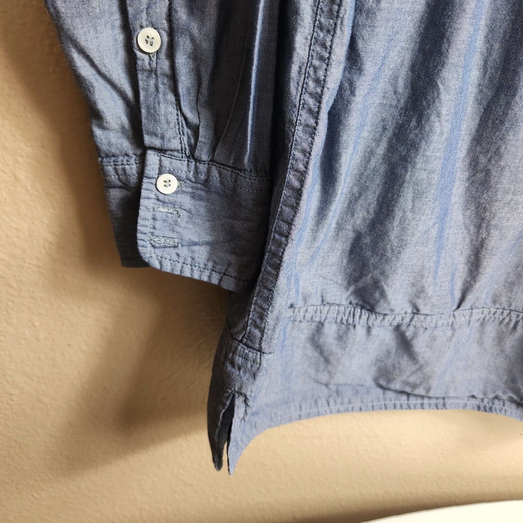 Vintage Andrea Jovine Blouse Tunic Womens Cotton Blue Chambray Pockets-Size S Size S / US 4 / IT 40 - 4 Thumbnail