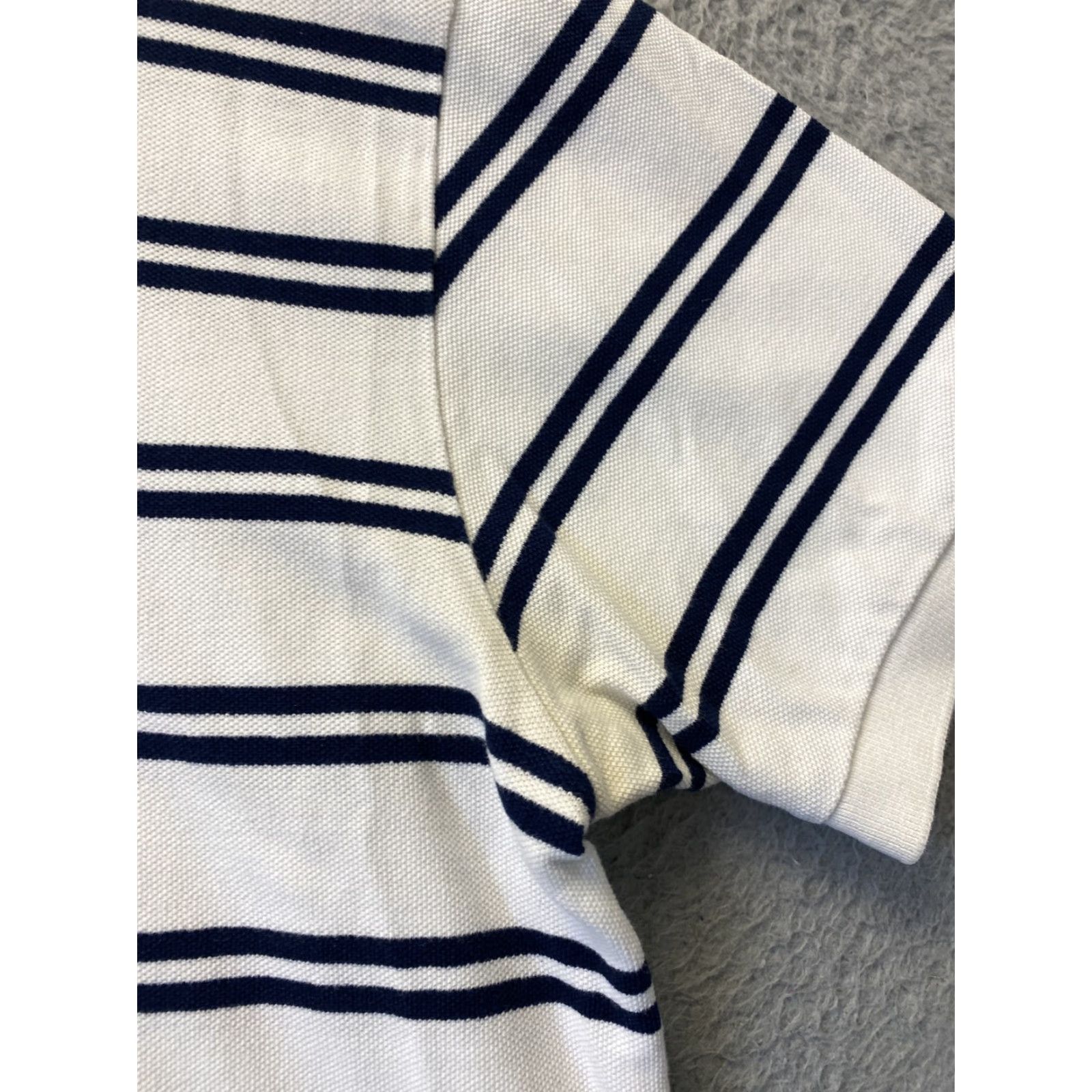 Polo Ralph Lauren VINTAGE Polo Ralph Lauren Polo Shirt Men L White Black Striped /108-27 Short Sleeve Polo Shirt Mens Large White Black Striped 90s Genre: Golf/Beac t Size US L / EU 52-54 / 3 - 3 Thumbnail